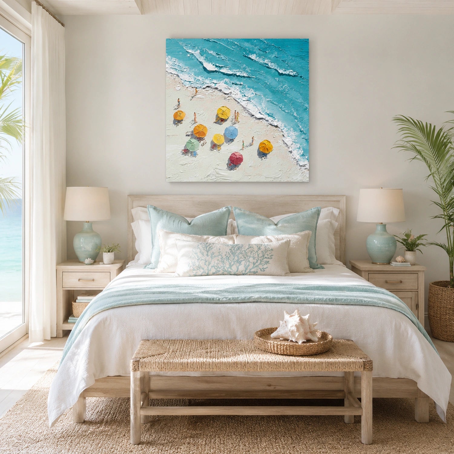 Sea & Sky Abstract Textured Wall Art #MS323