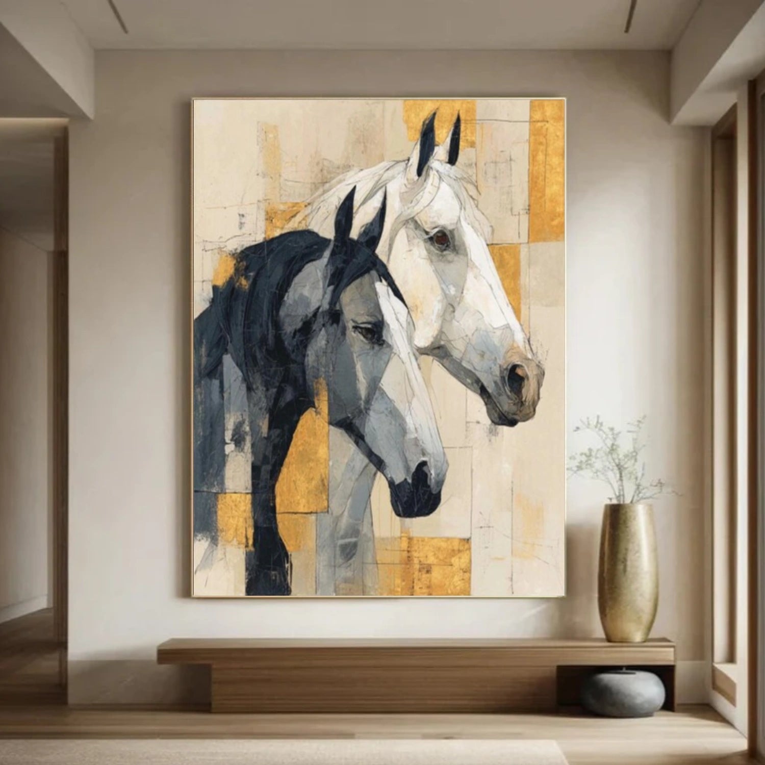 Abstract Animal Horse Wall Art #AL145