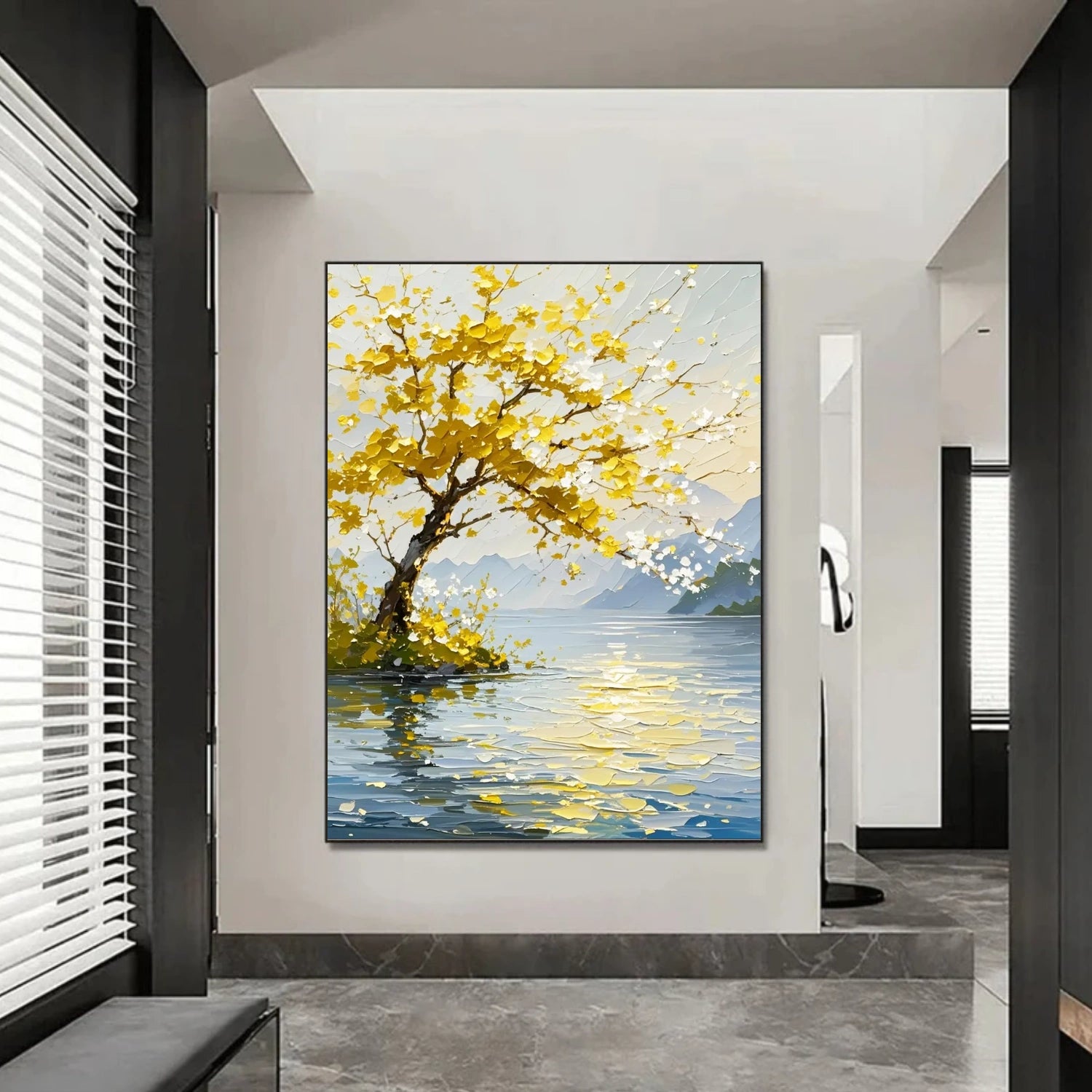 Flower & Tree Abstract Textured Wall Art #ML169