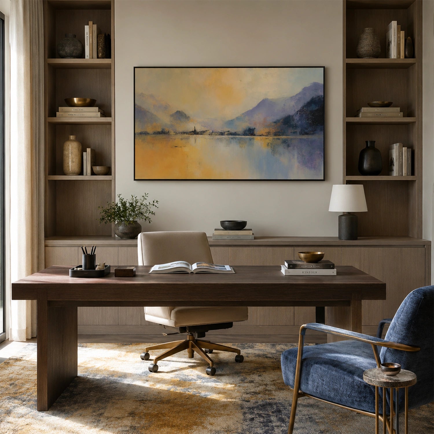 Abstract Mountain Canvas Art #MM406