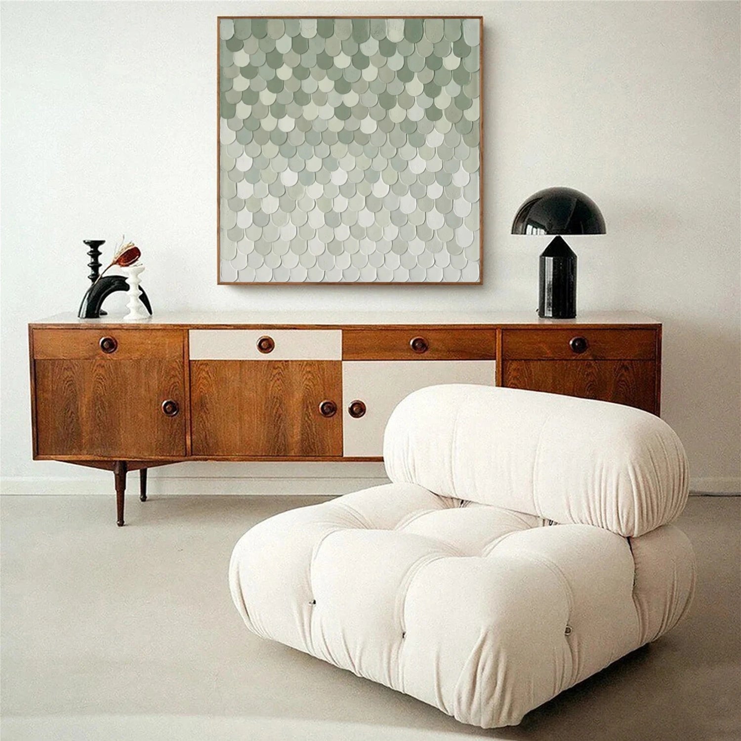 Green Minimalist Textured Canvas Art #MM271