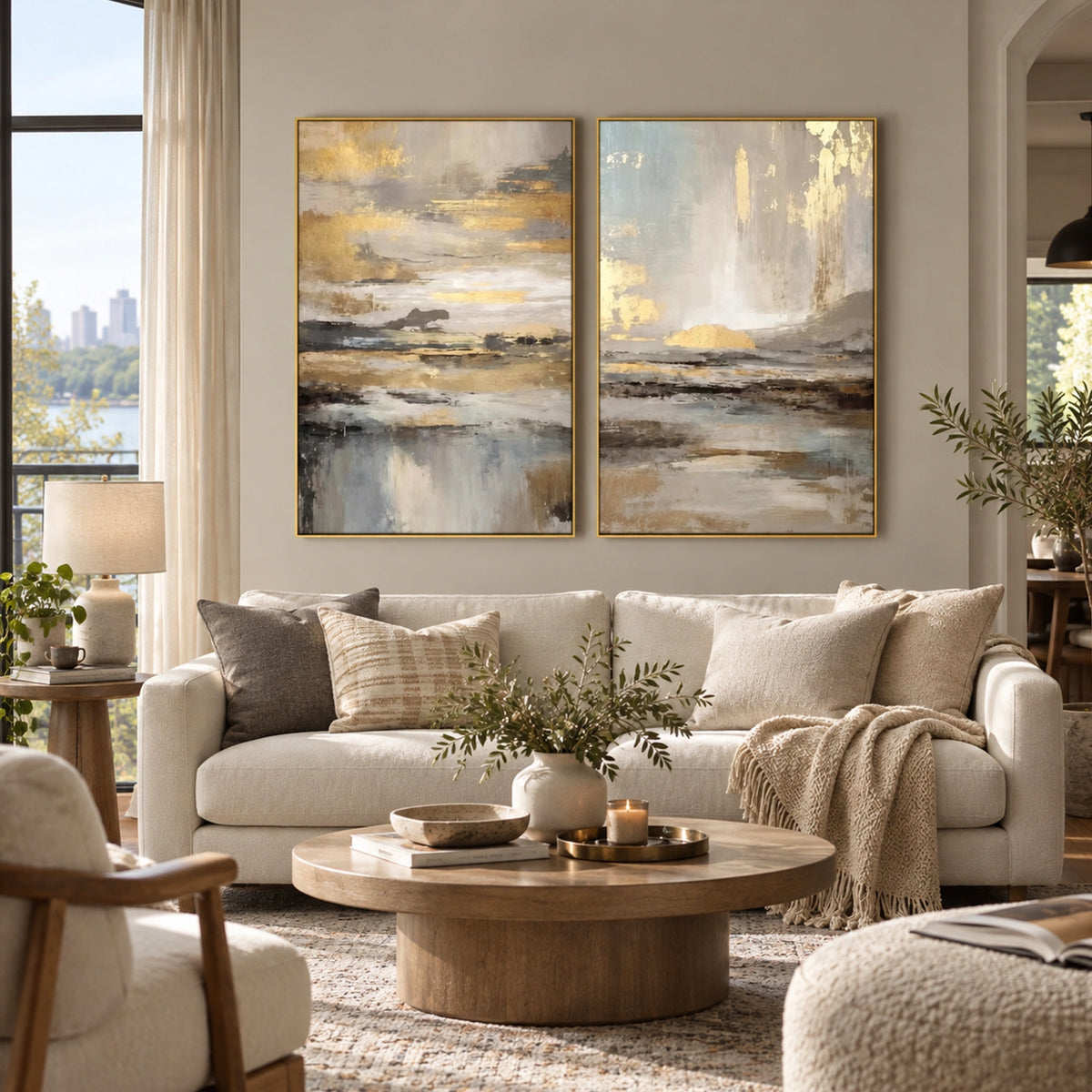 Abstract Canvas Art Set of 2 #WS1215