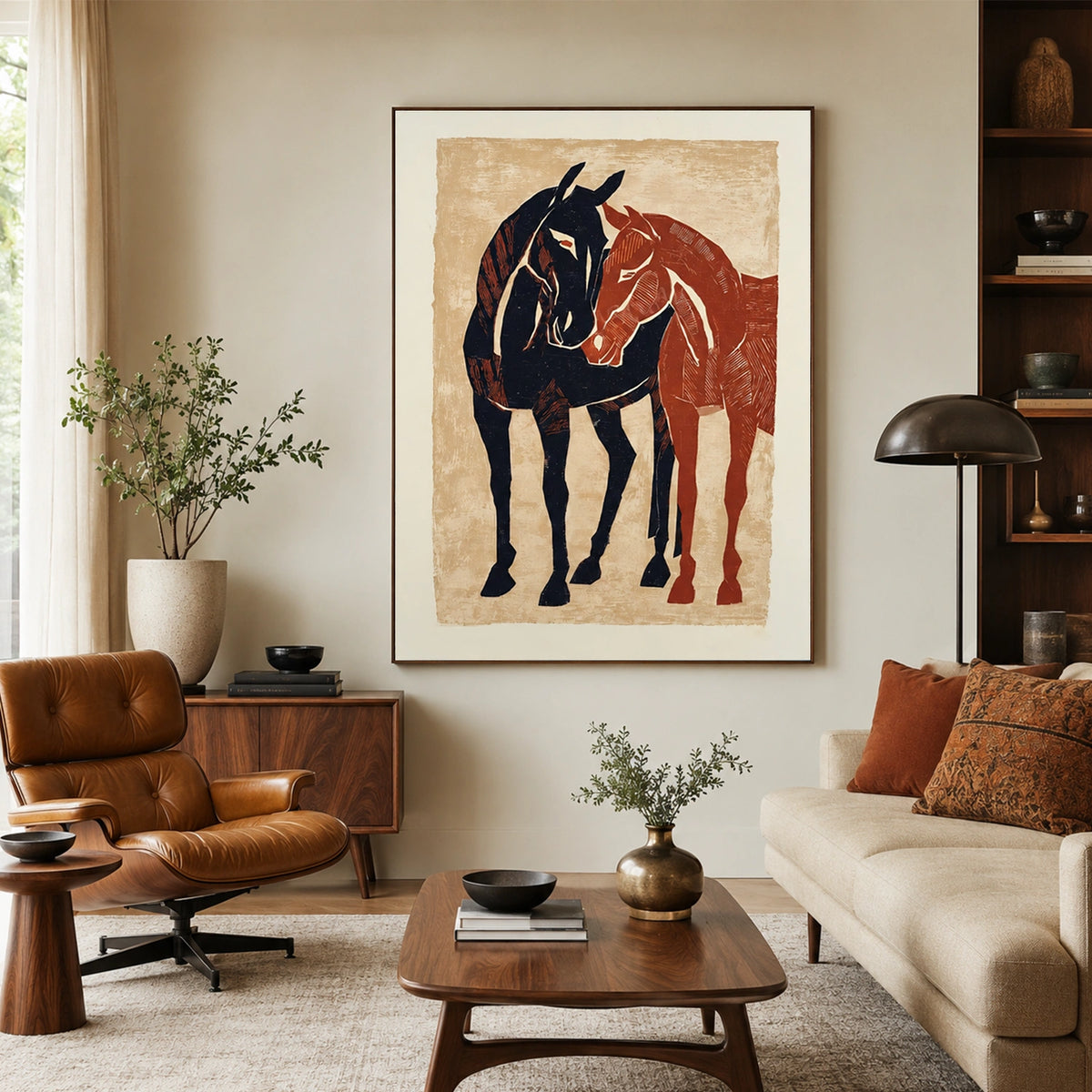 Abstract Animal Horse Wall Art #AL231