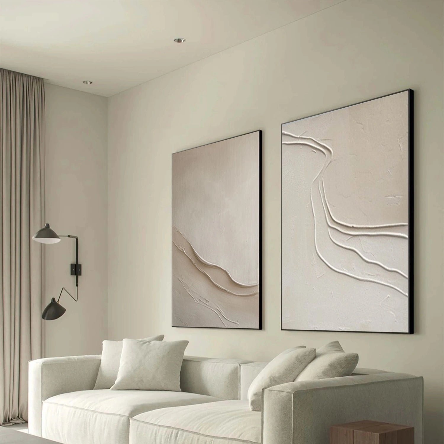 Minimalist Textured Canvas Art Set of 2 #MM376