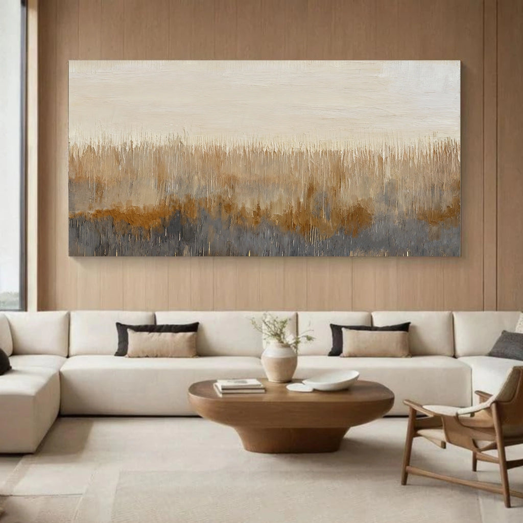 Beige Abstract Canvas Art #WS891