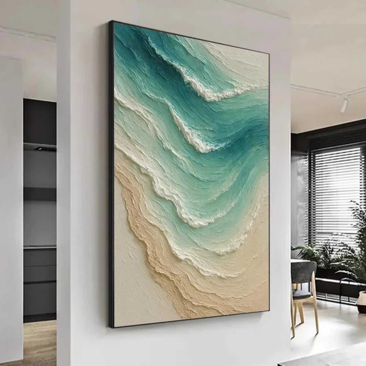 Sea & Sky Abstract Textured Wall Art #MS200