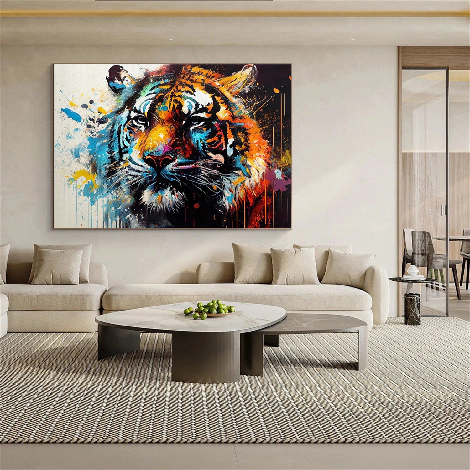 Colorful Abstract Animal Wall Art #AL085