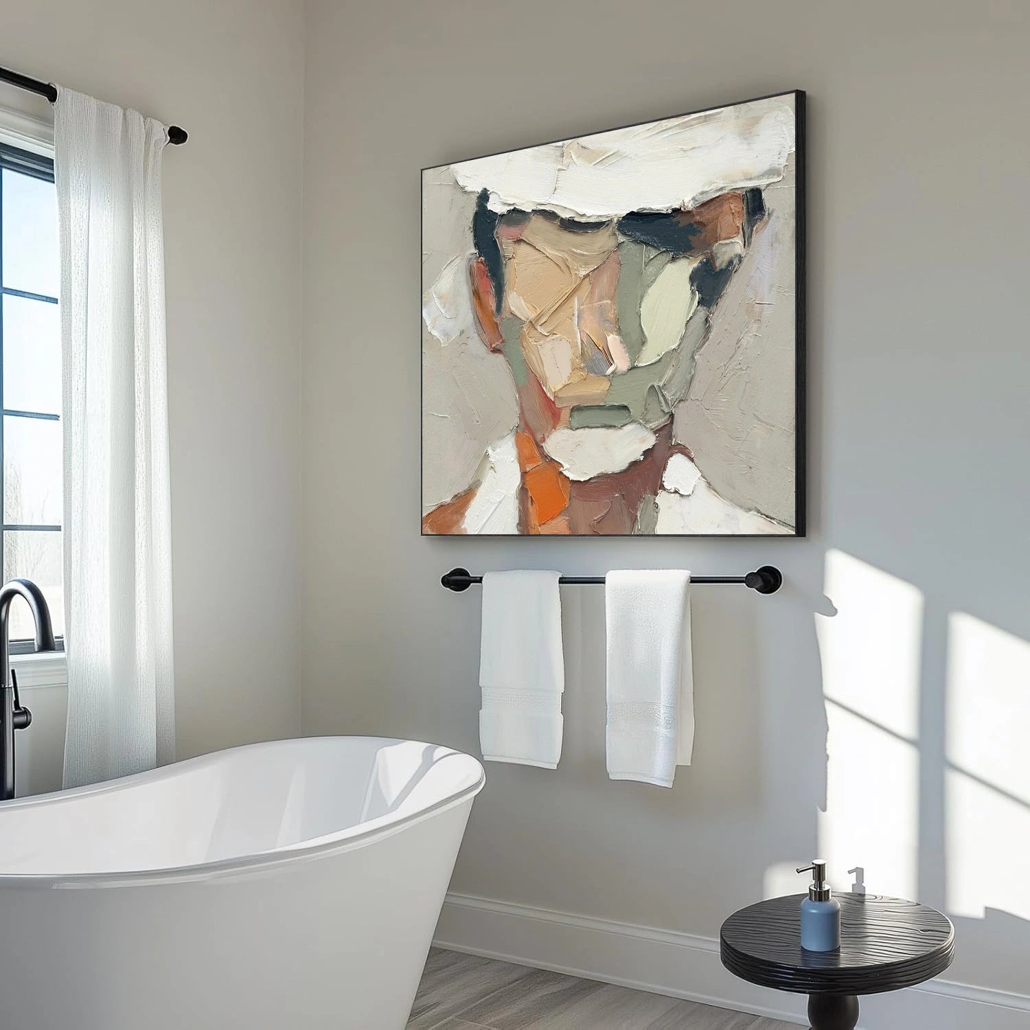 Abstract Portrait Textured Wall Art #AP127