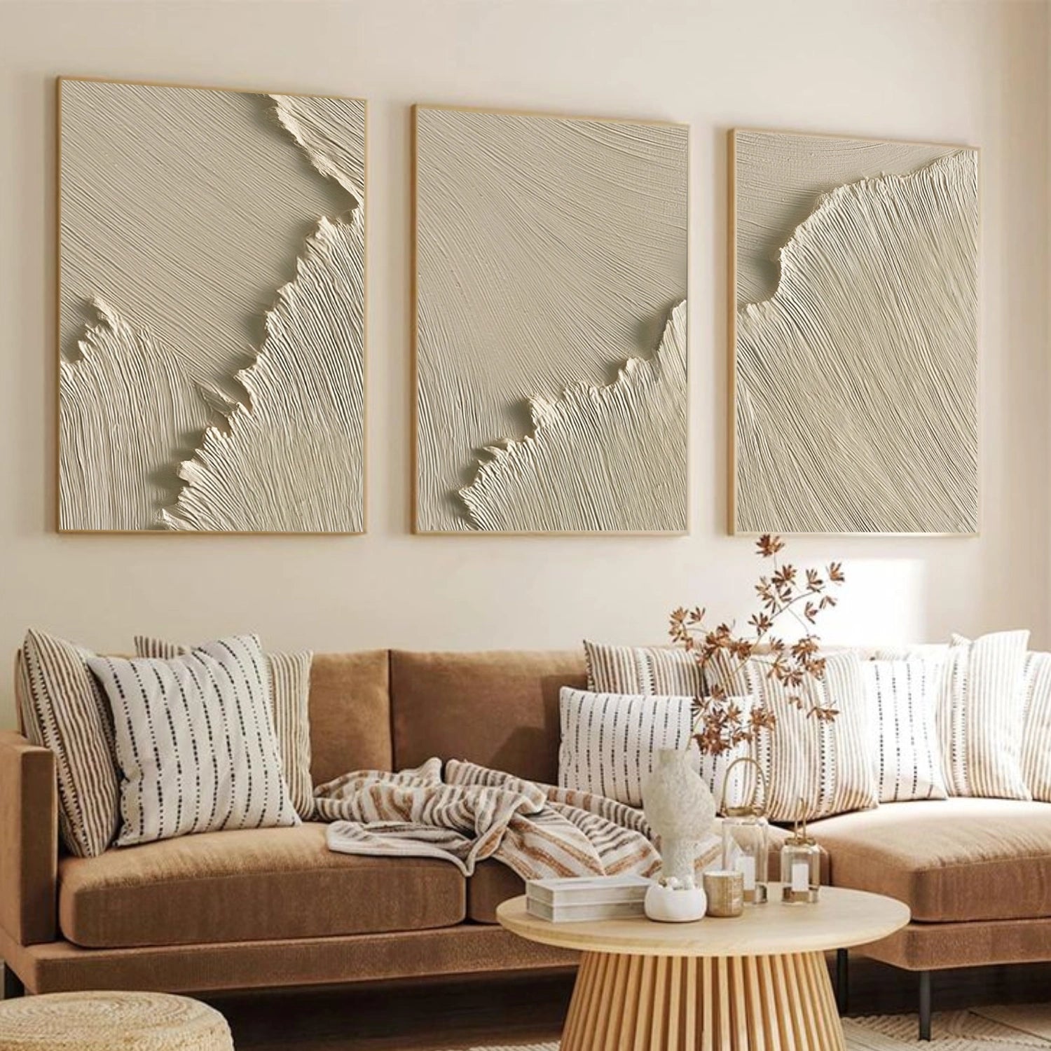 Sea & Sky Minimalist Textured Wall Art Set of 3 #MS249
