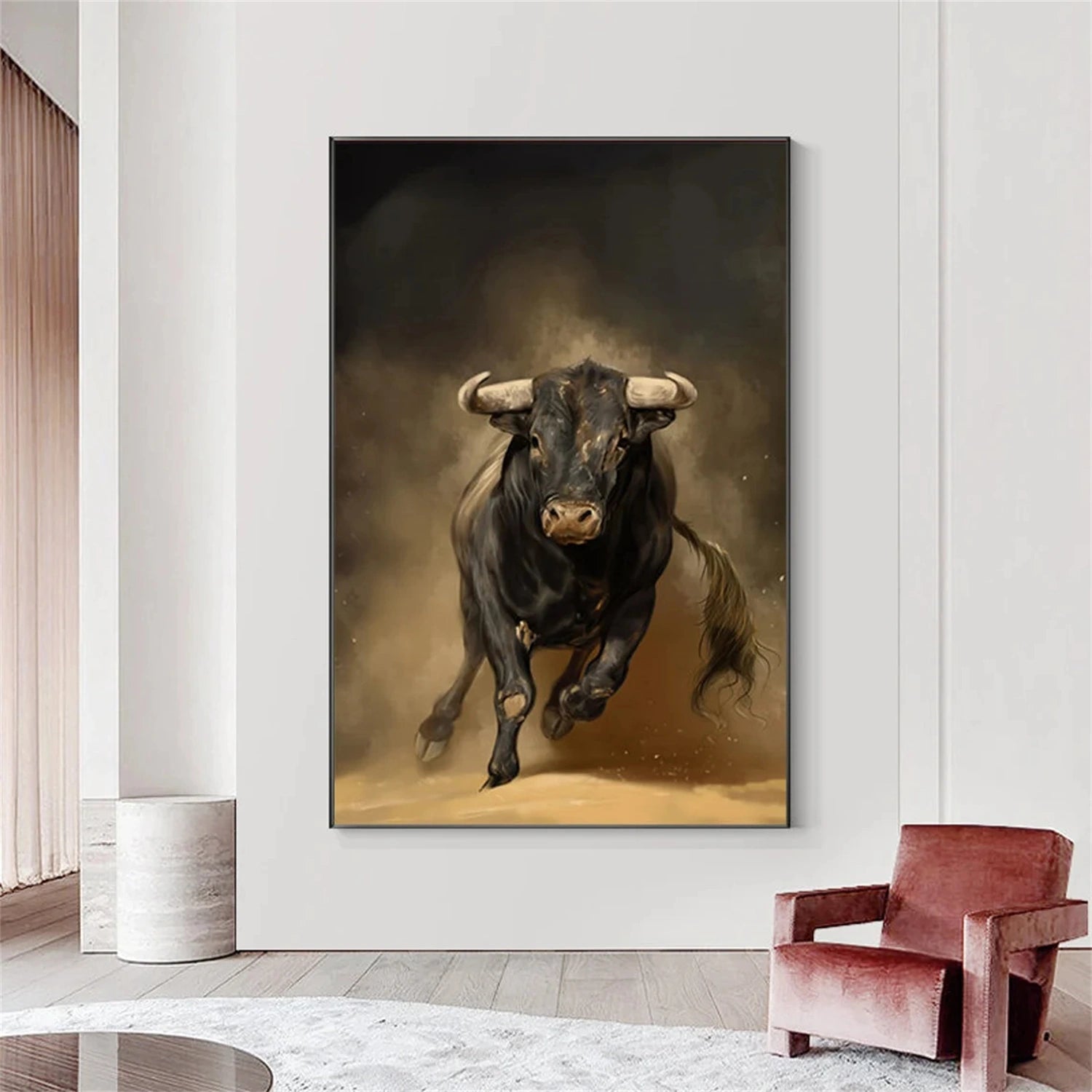 Black and Brown Abstract Animal Wall Art #AL057