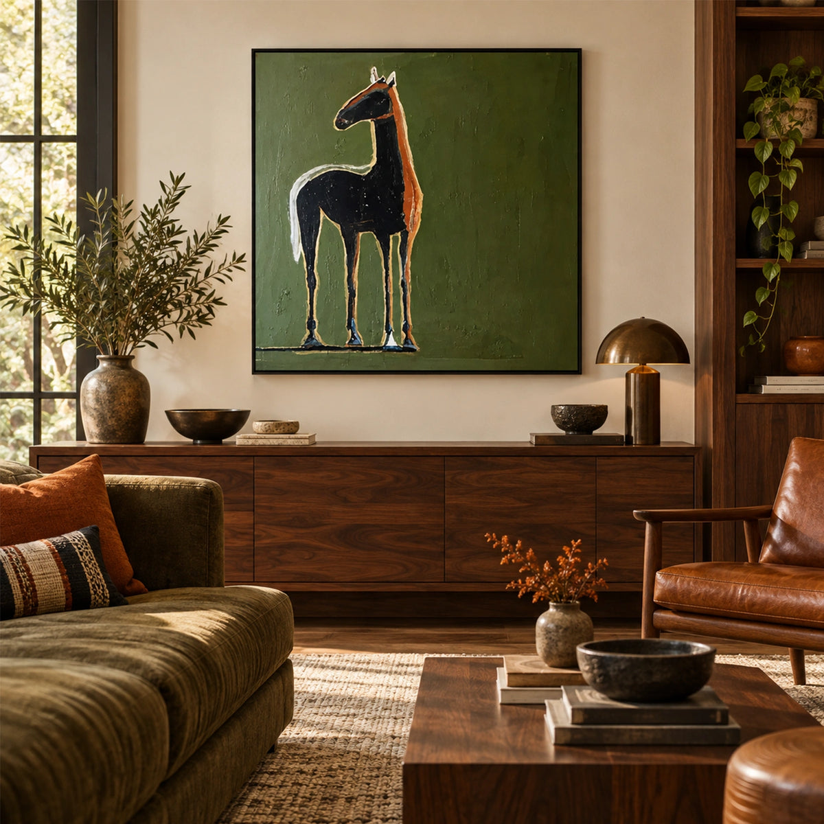 Abstract Animal Horse Wall Art #AL225