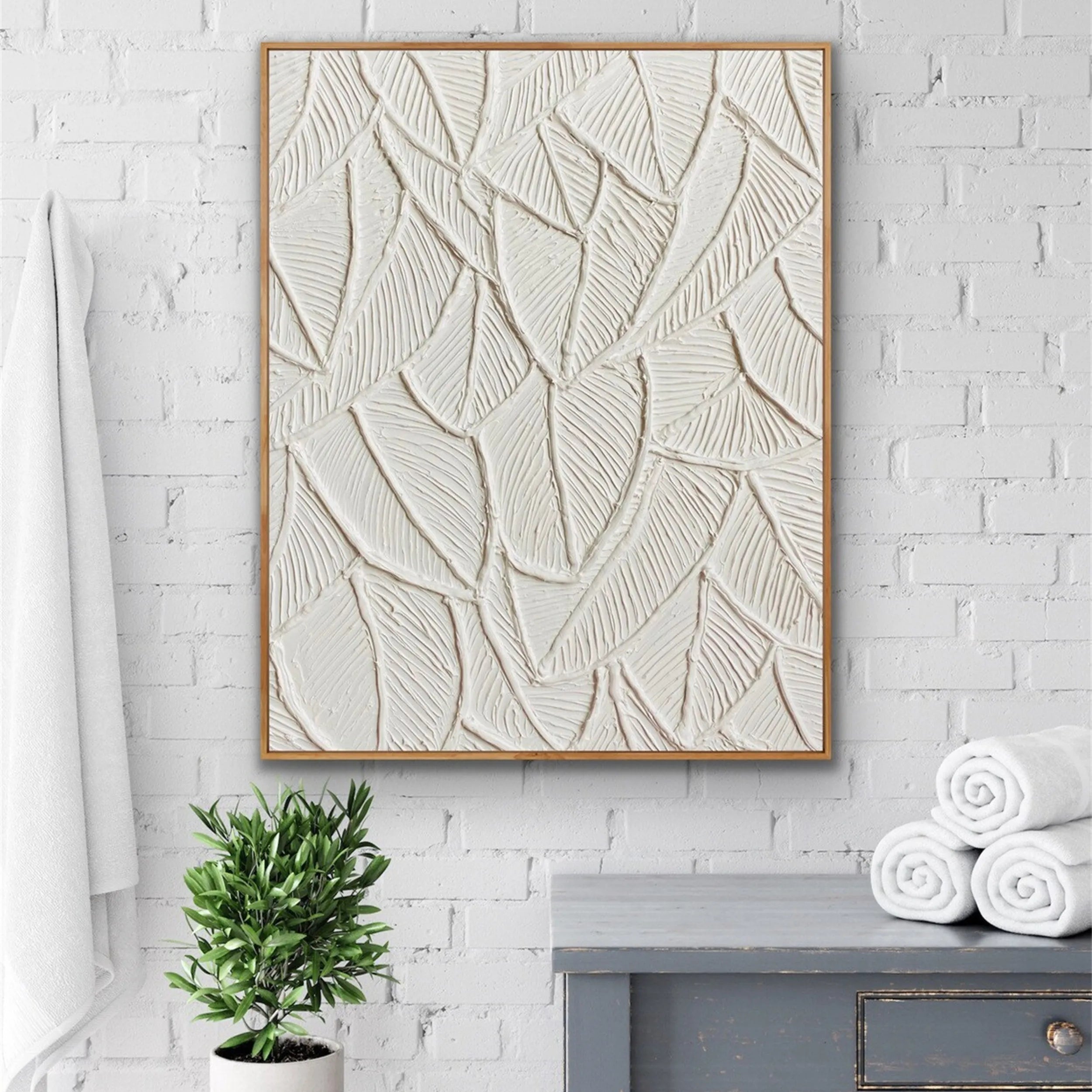 Flower & Tree Abstract Textured Wall Art  #ML032