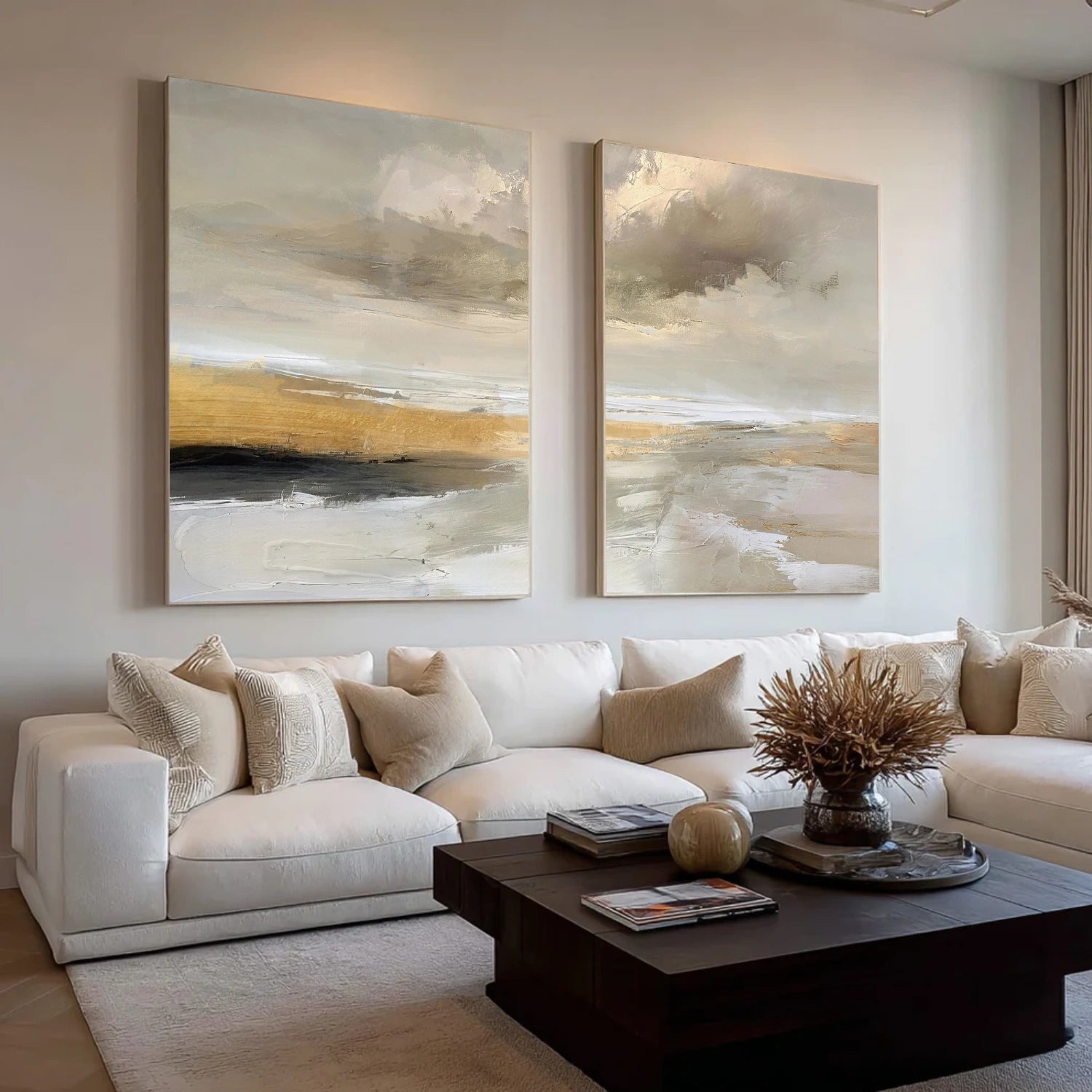 Sea & Sky Abstract Wall Art Set of 2 #MS225