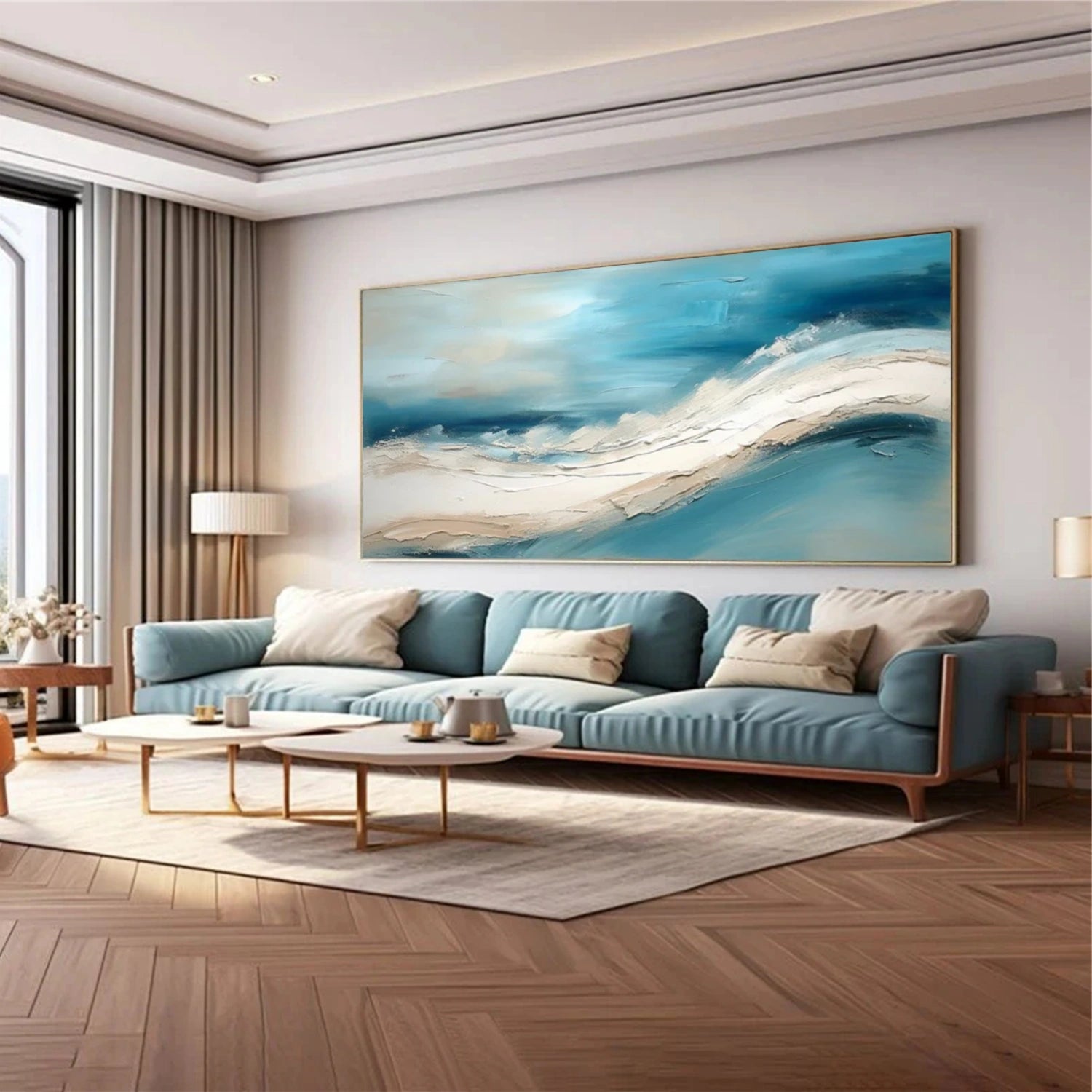 Sea & Sky Abstract Textured Wall Art #MS179
