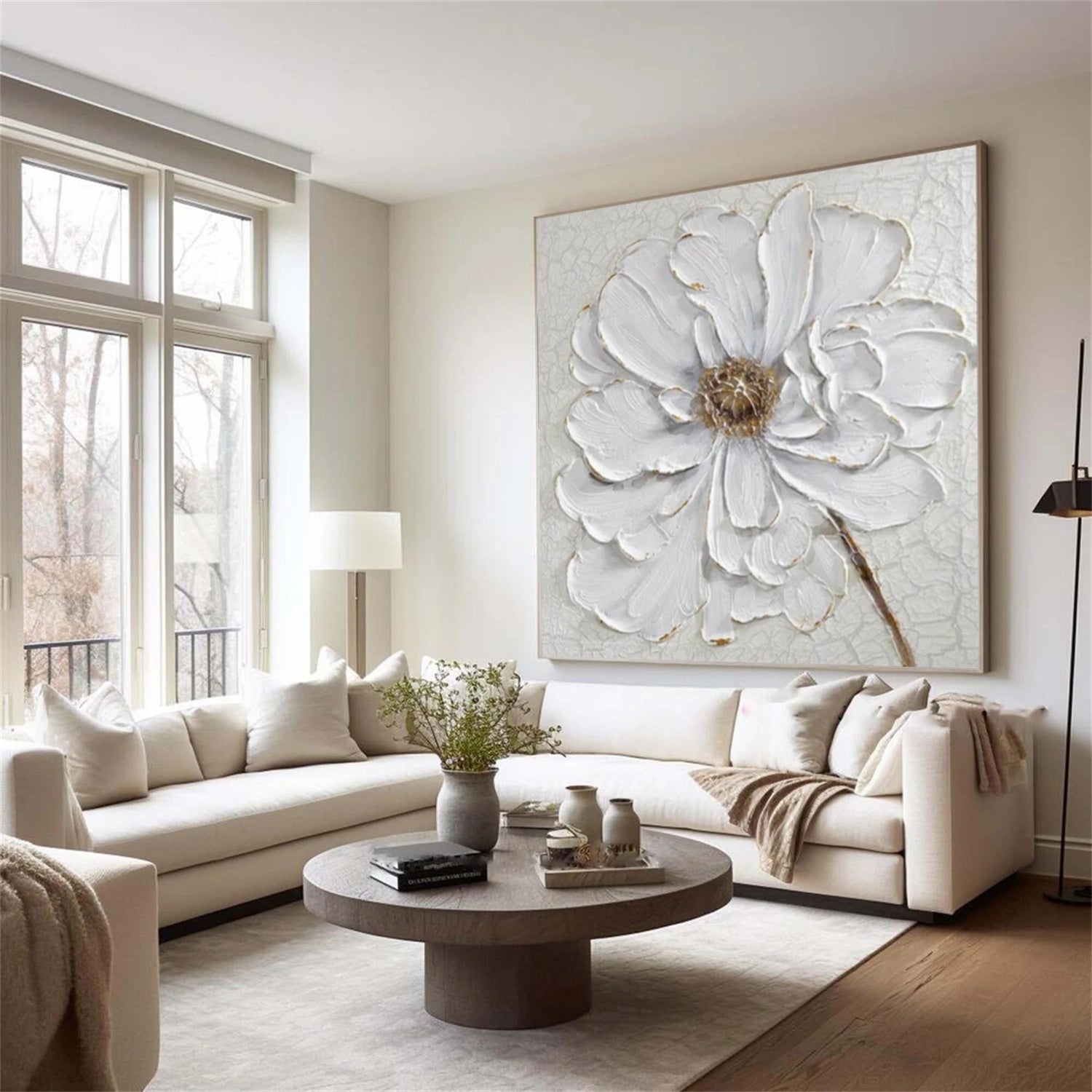 Flower & Tree Abstract Textured Wall Art #ML207