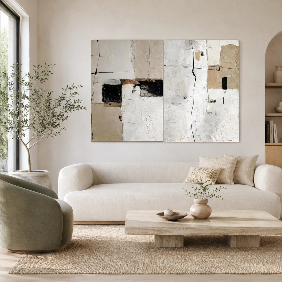 Abstract Canvas Art Set of 2 #WS1209