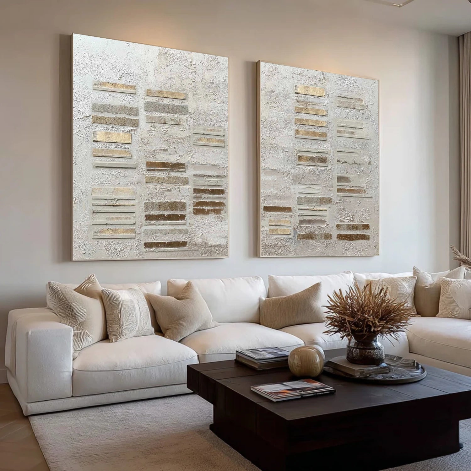 Wabi Sabi Textured Canvas Art Set of 2 #WS934