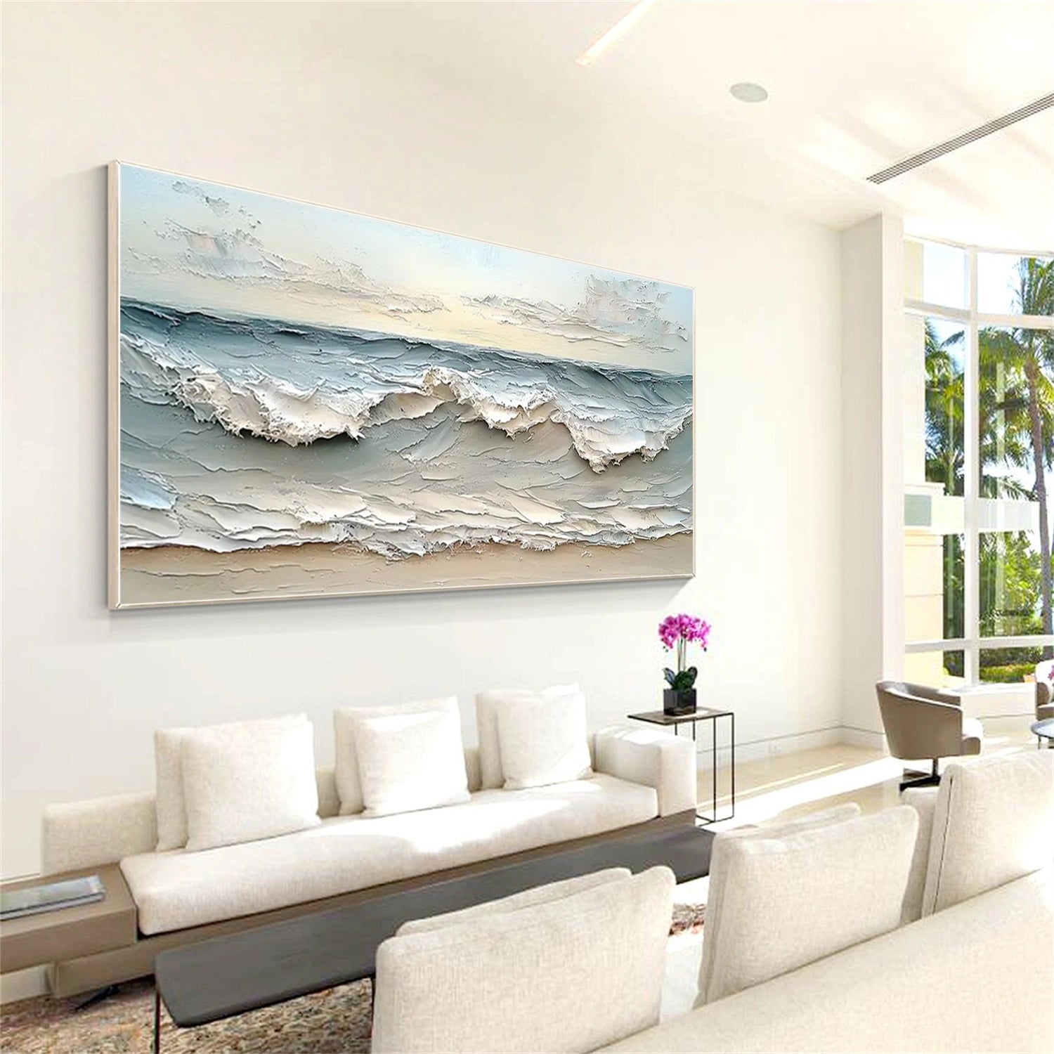 Sea & Sky Abstract Textured Wall Art #MS312