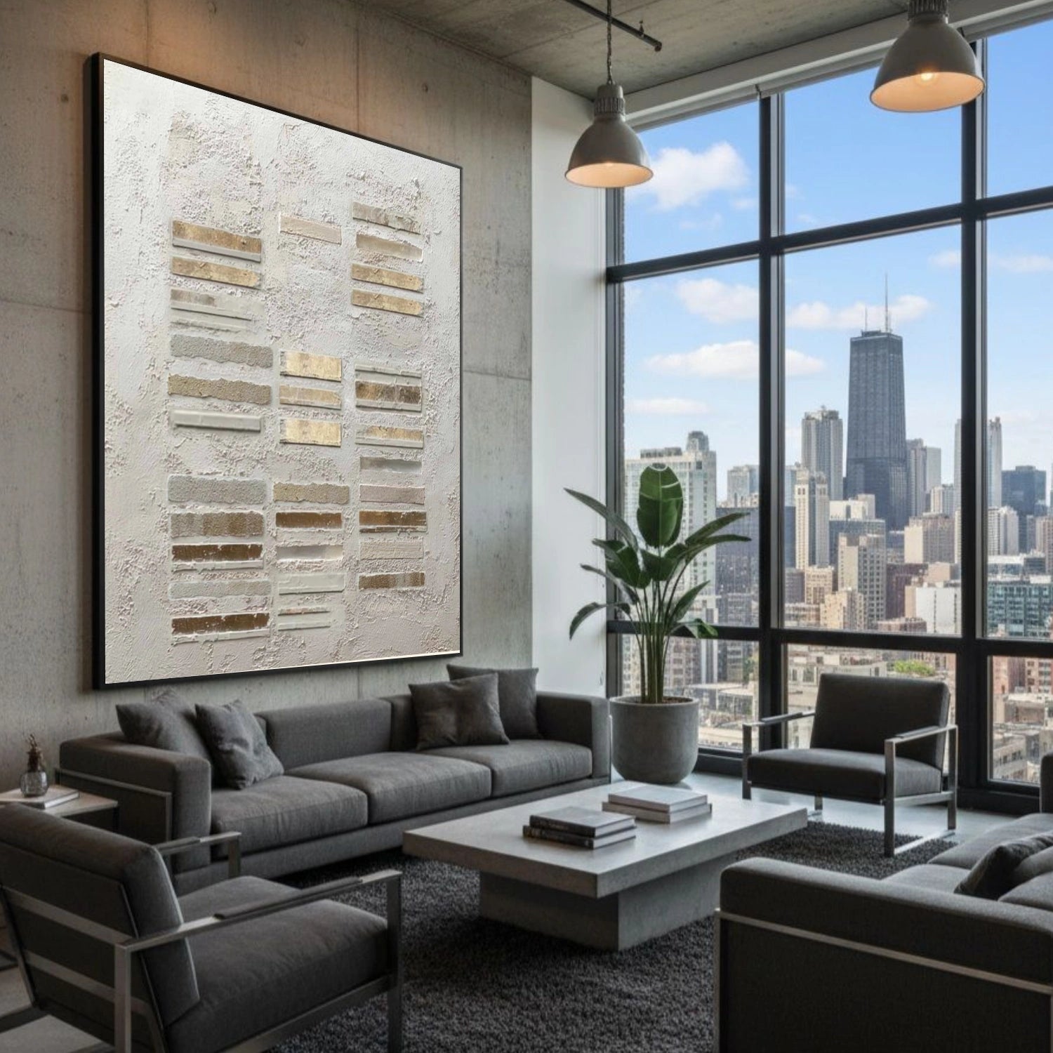 Wabi Sabi Textured Canvas Art #WS933