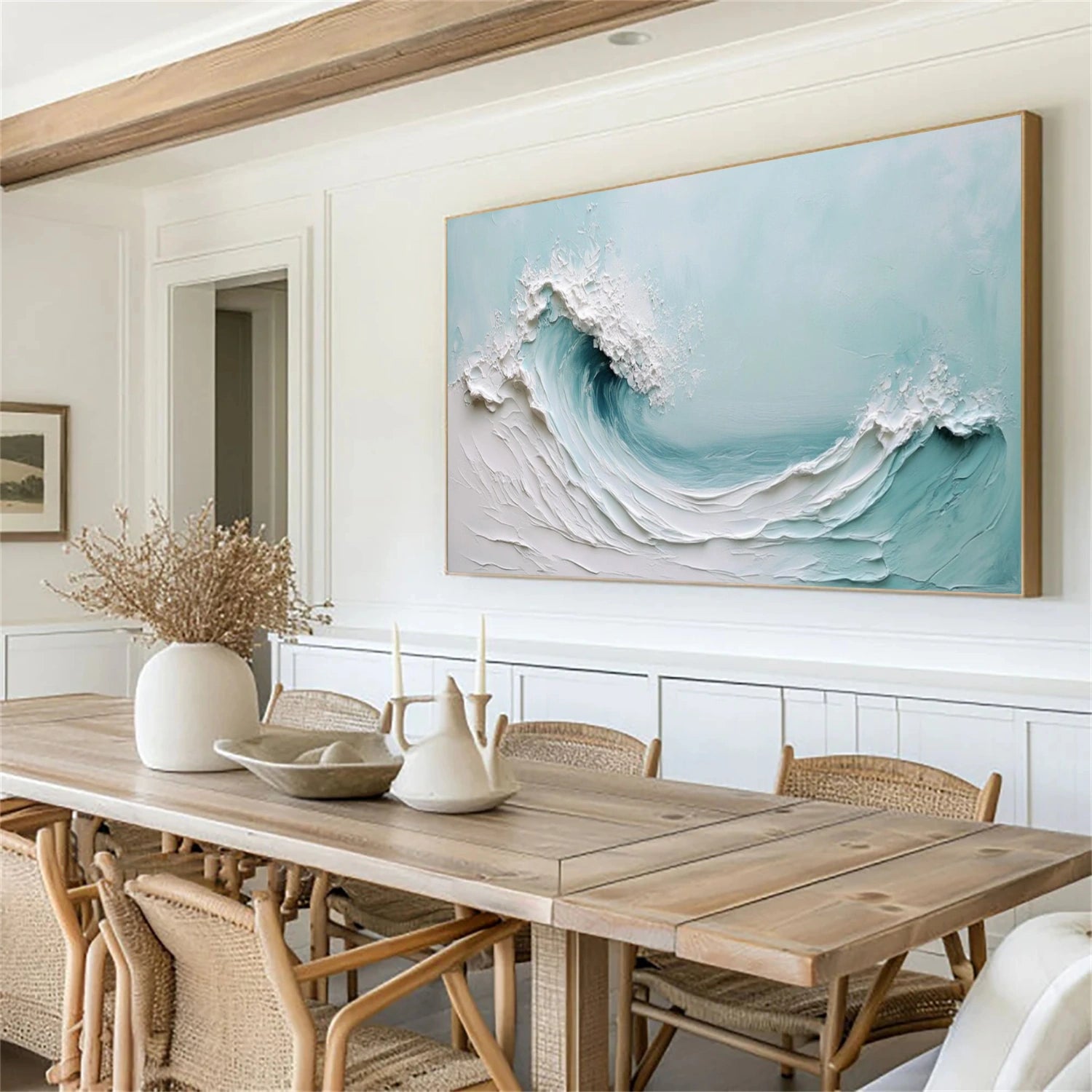 Sea & Sky Abstract Textured Wall Art #MS198