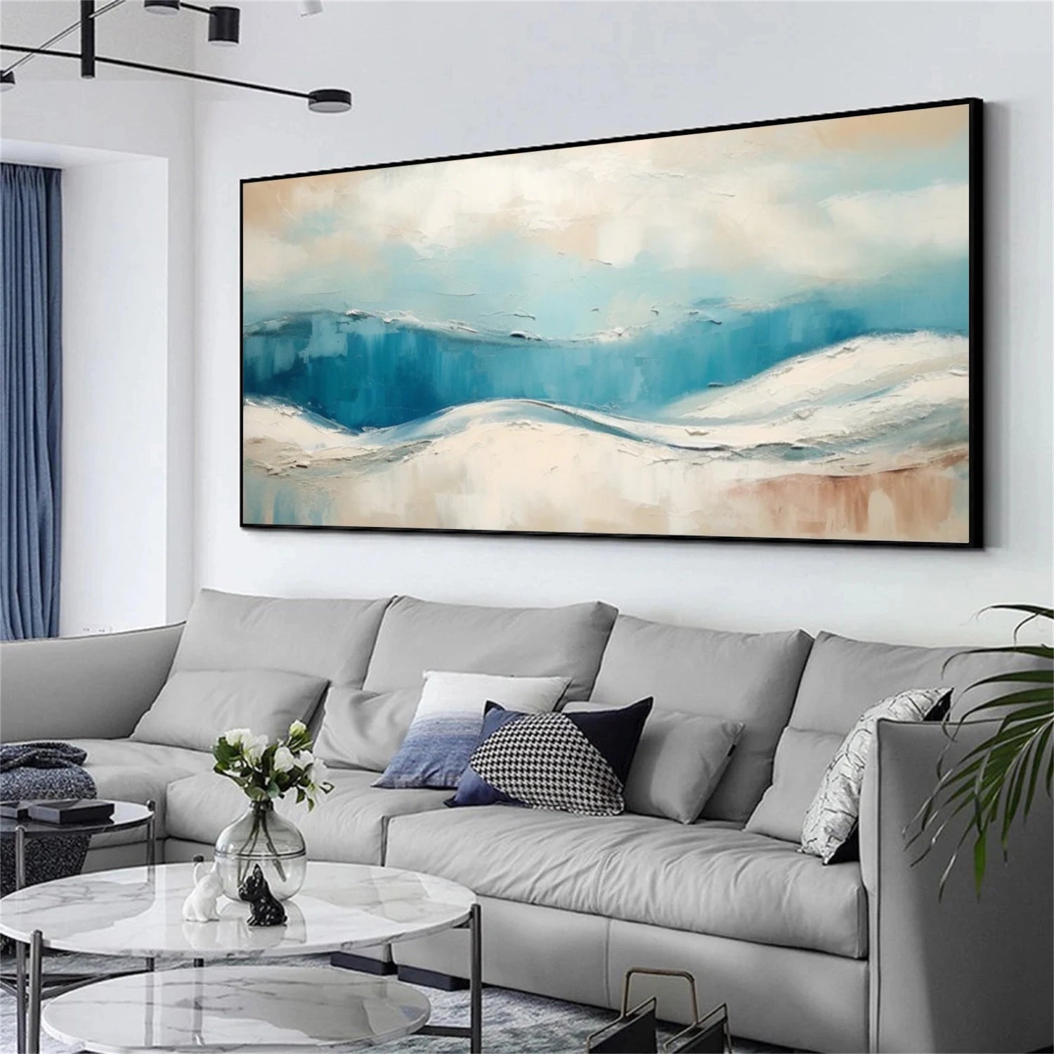 Sea & Sky Abstract Textured Wall Art #MS180