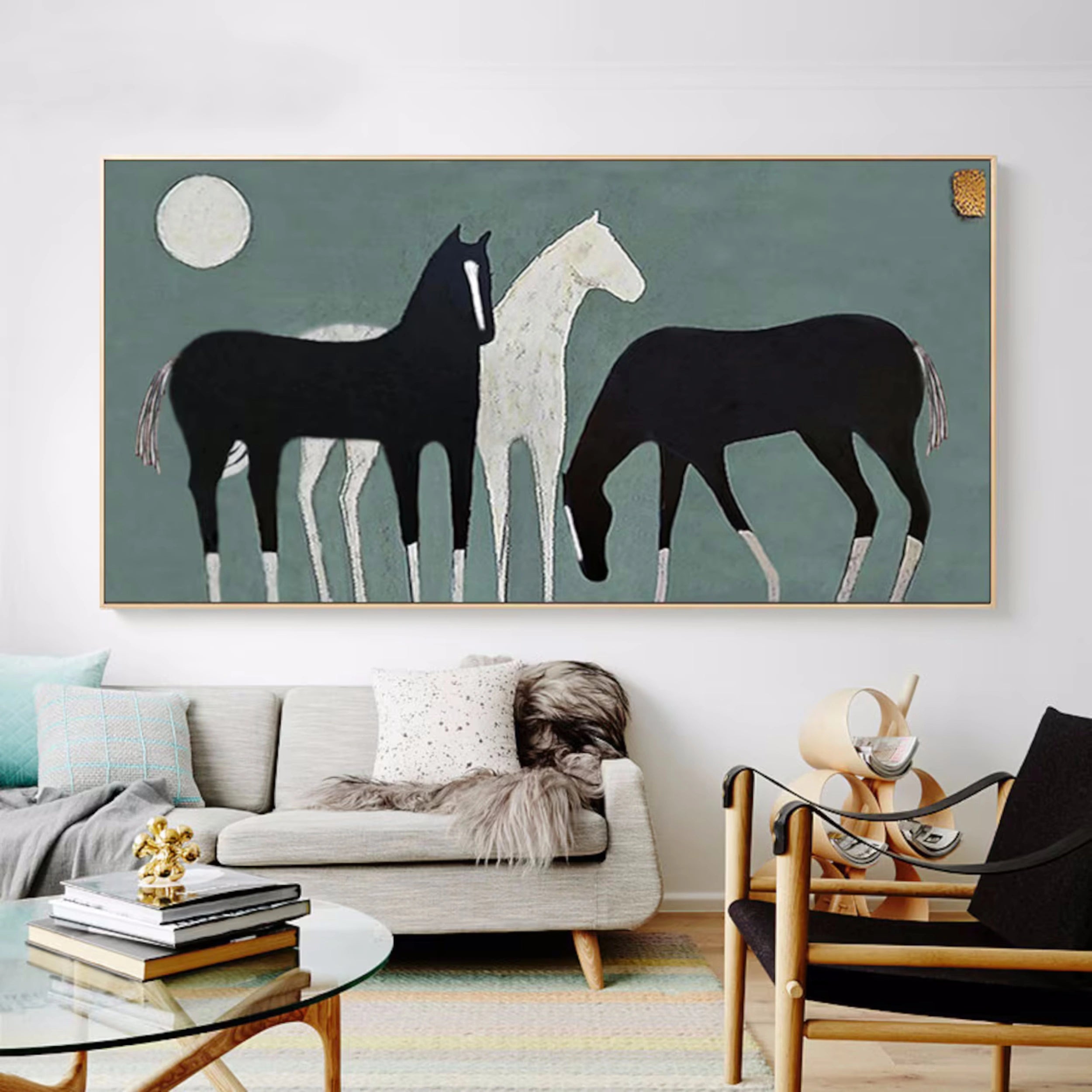 Colorful Horse Abstract Animal Wall Art #AL003