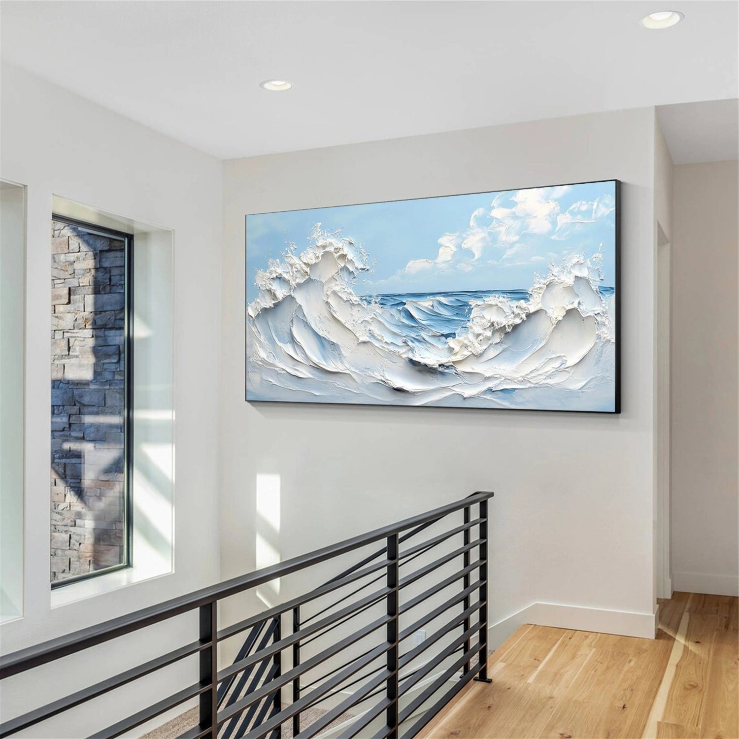 Sea & Sky Abstract Textured Wall Art #MS275