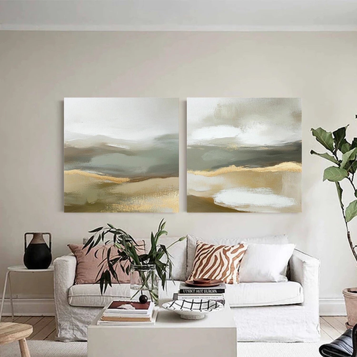 Abstract Canvas Art Set of 2 #WS885