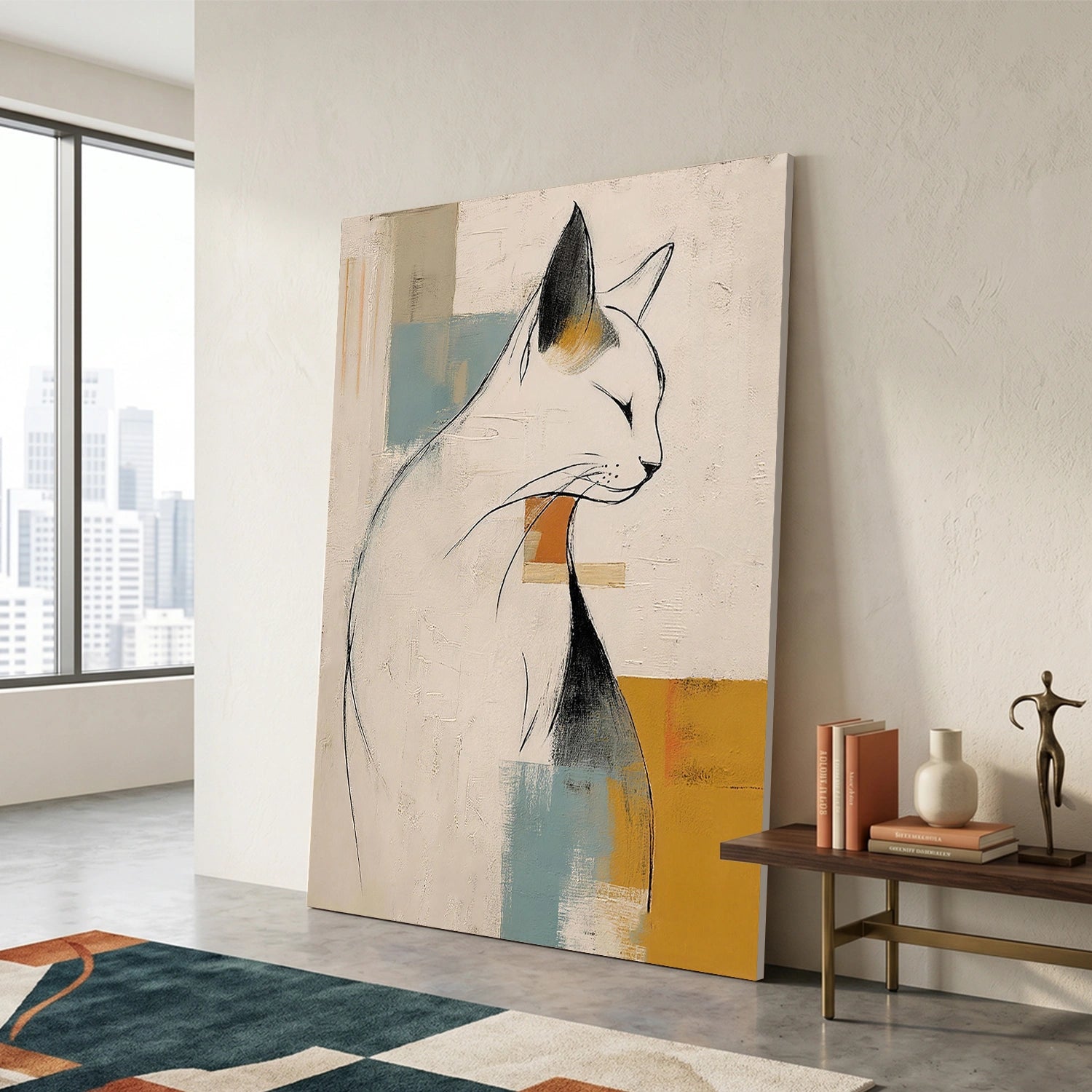 Abstract Animal Cat Wall Art #AL208