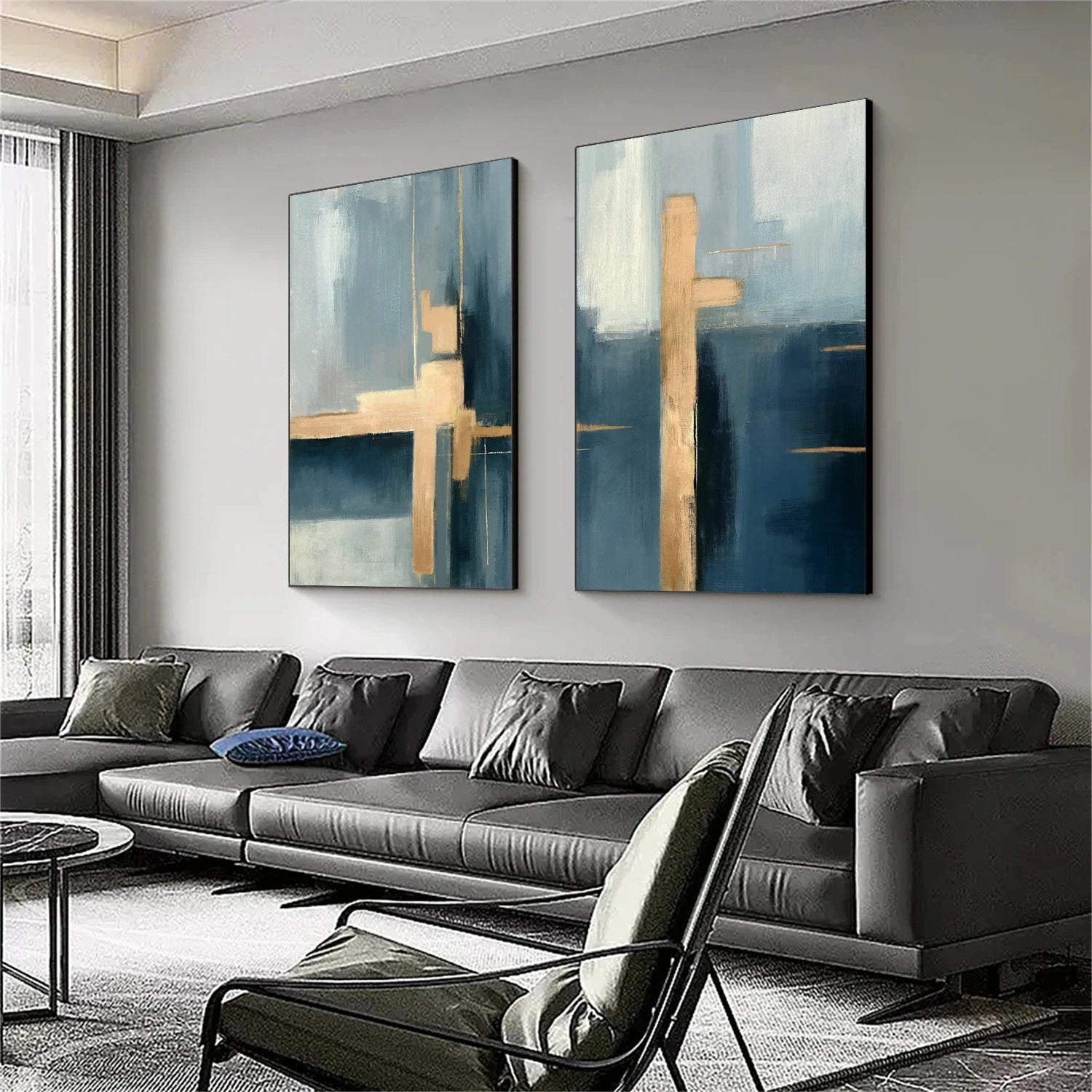 Abstract Set of 2 Canvas Art #WS589