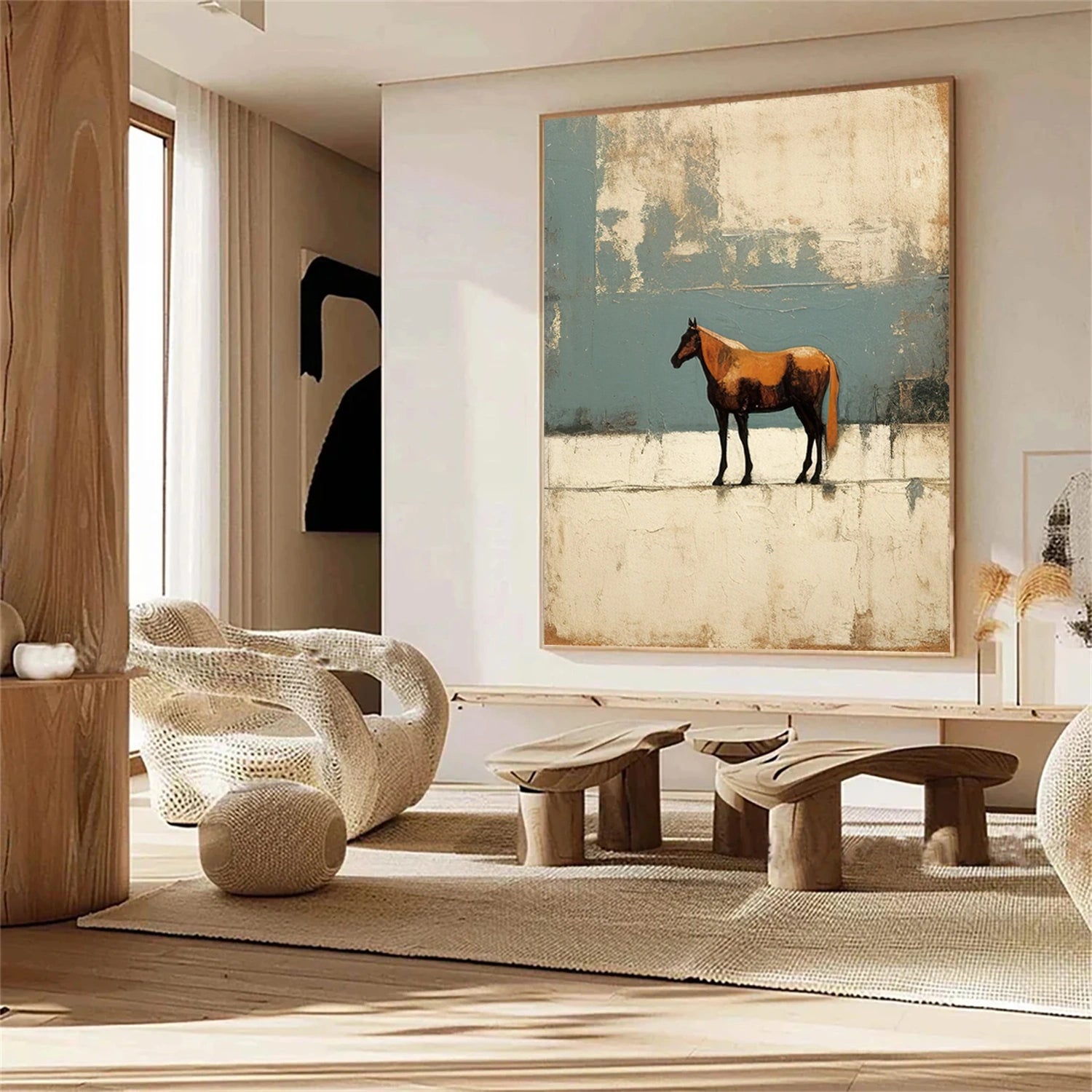 Abstract Animal Horse Wall Art #AL109