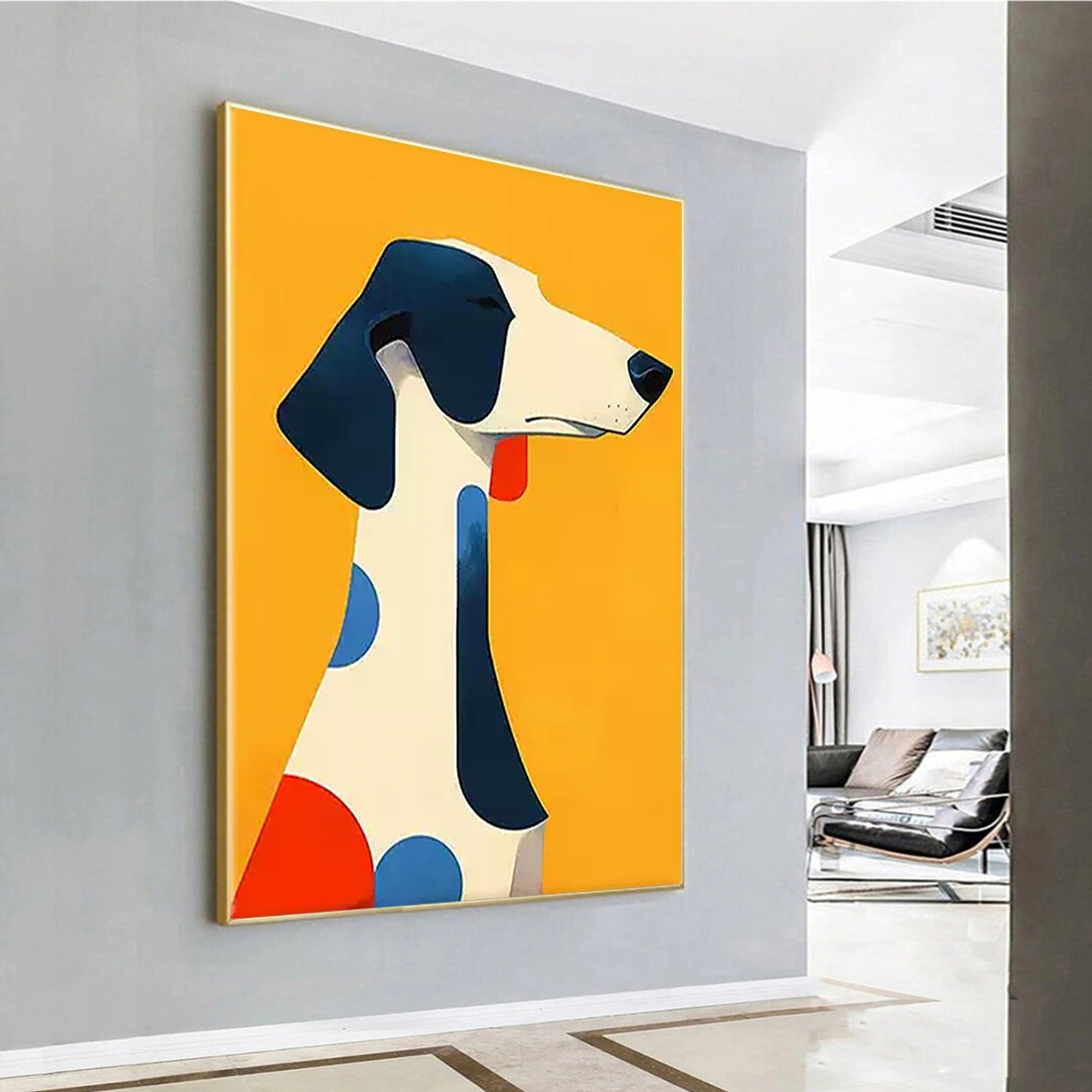 Abstract Animal Dog Wall Art #AL103