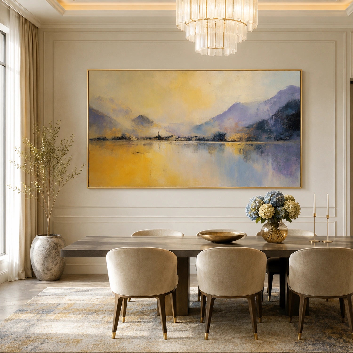 Abstract Mountain Canvas Art #MM406