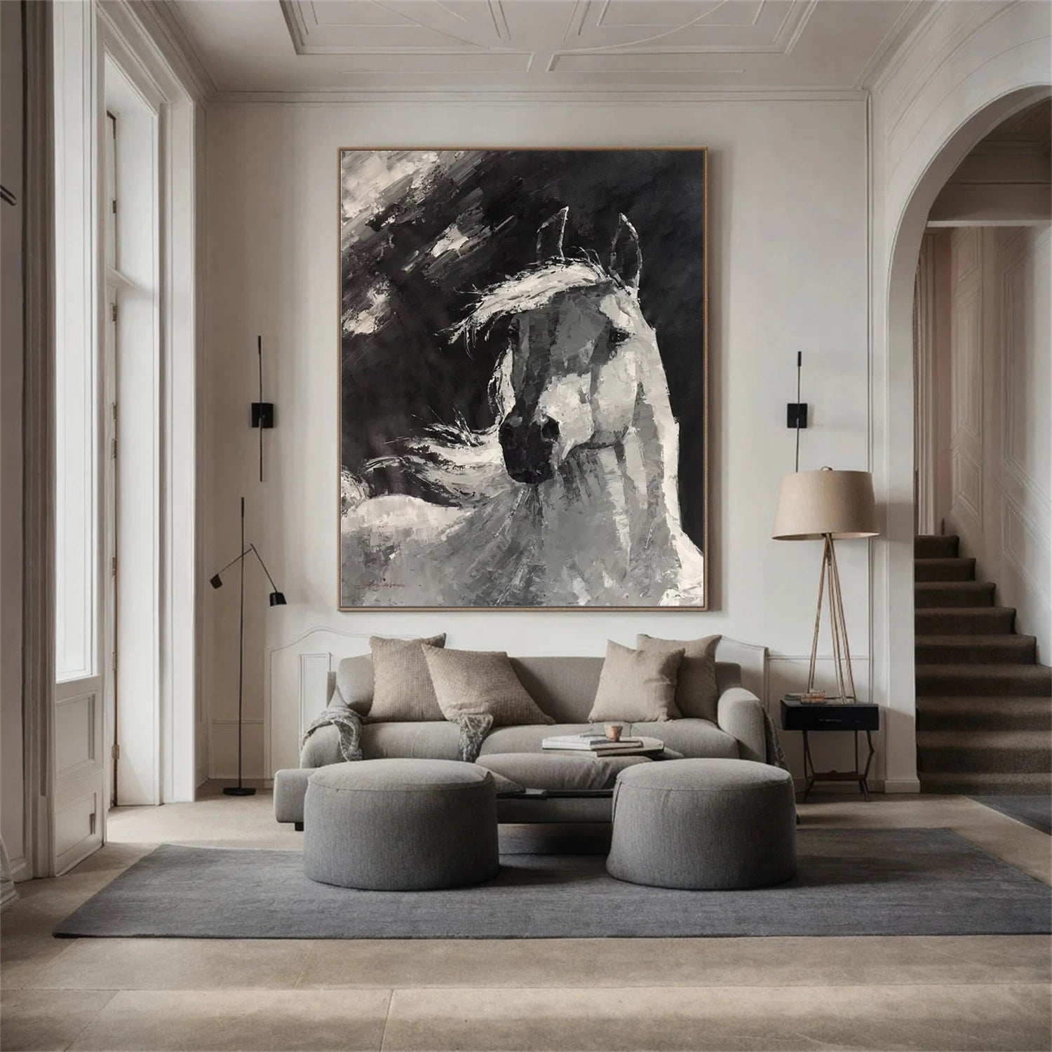 Abstract Animal Horse Wall Art #AL118