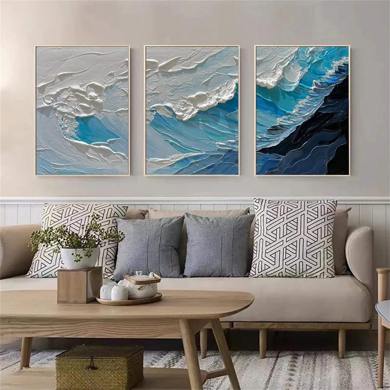 Minimalist Sea & Sky Art  Set of 3#MS077