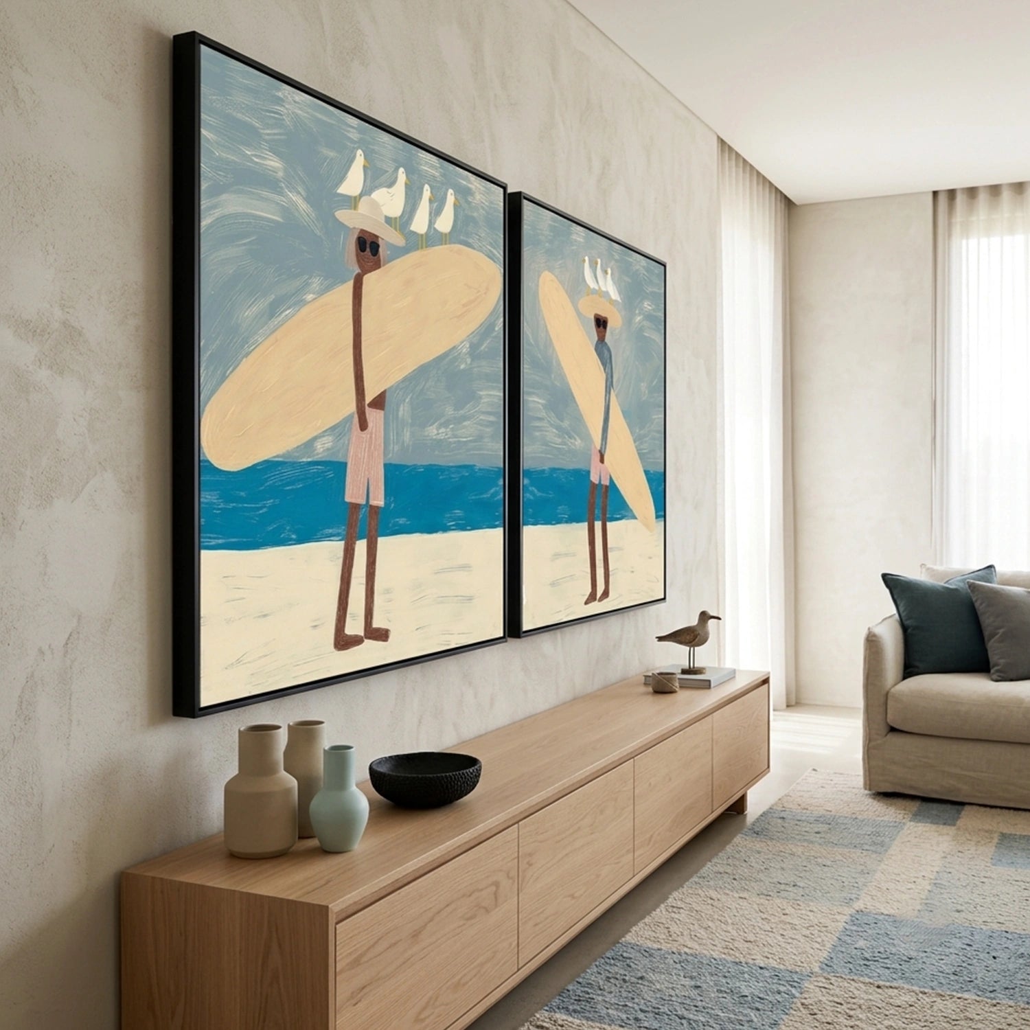 Surfing Sport Wall Art Set of 2 #SA104