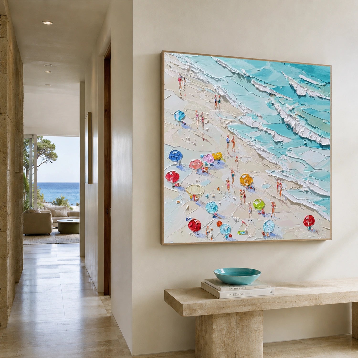 Sea & Sky Abstract Textured Wall Art #MS331