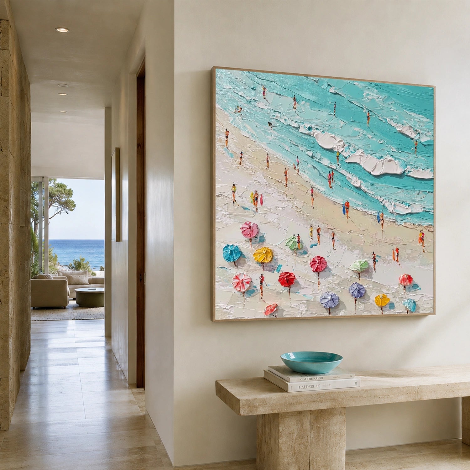 Sea & Sky Abstract Textured Wall Art #MS329
