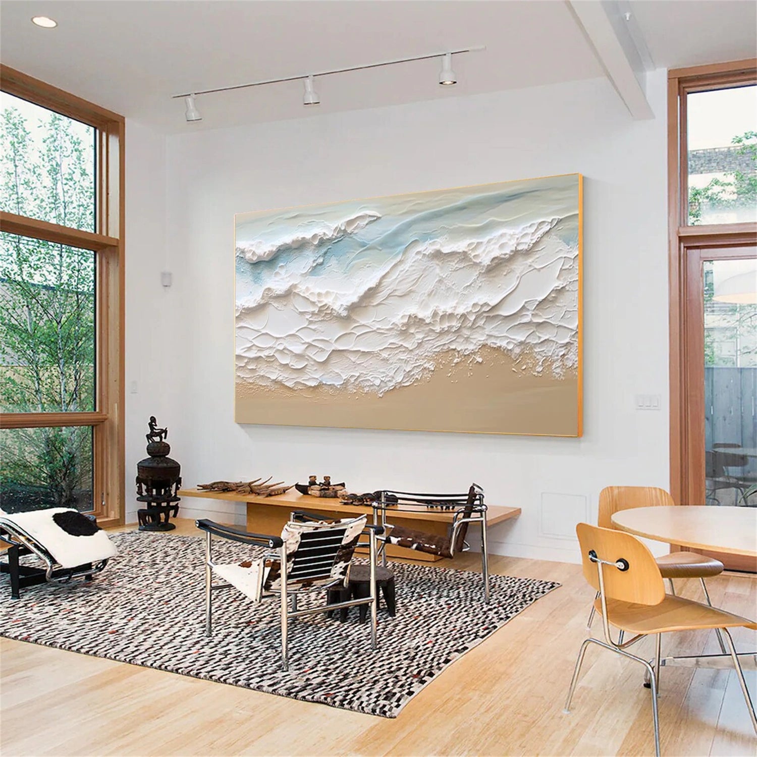 Sea & Sky Abstract Textured Wall Art #MS147