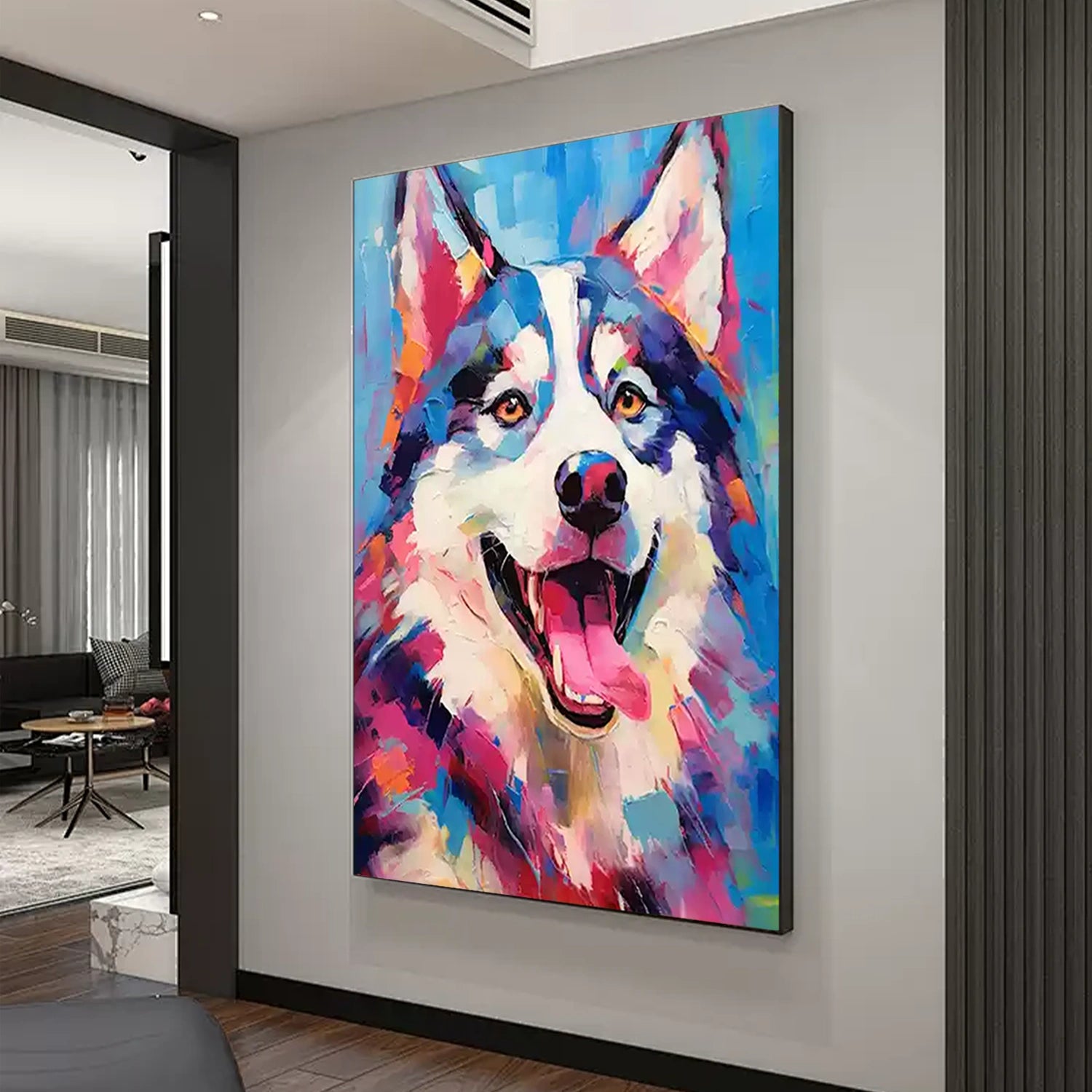 Abstract Animal Dog Wall Art #AL115