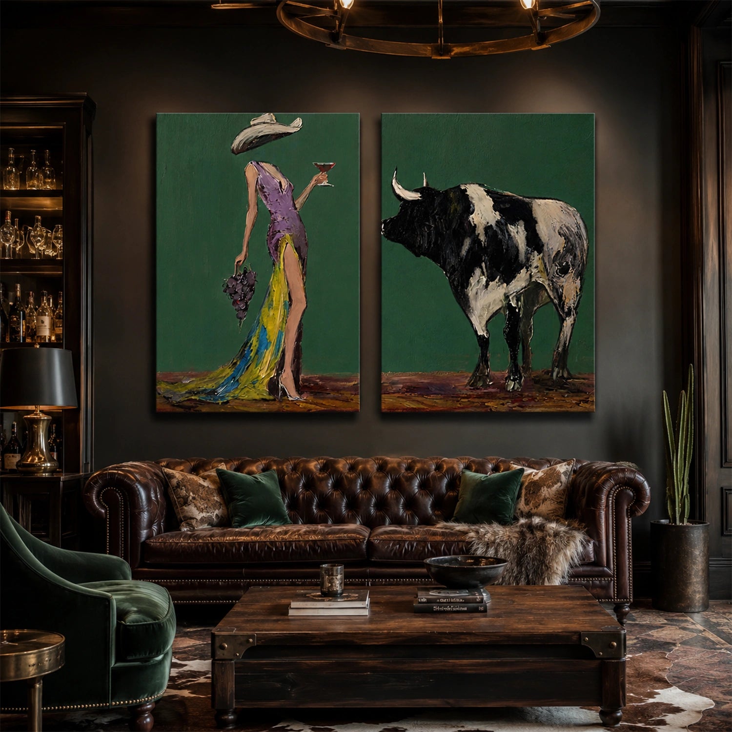 Western Cowboy Art Set of 2 #VA170