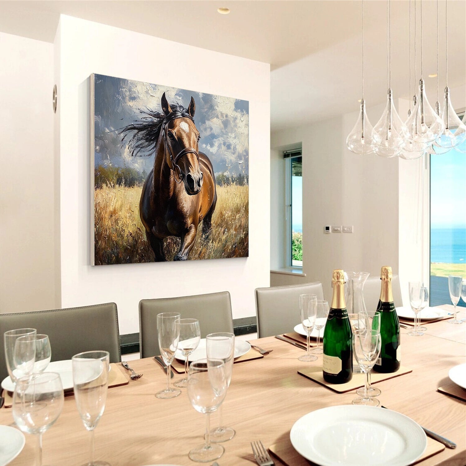 Abstract Animal Horse Wall Art #AL104