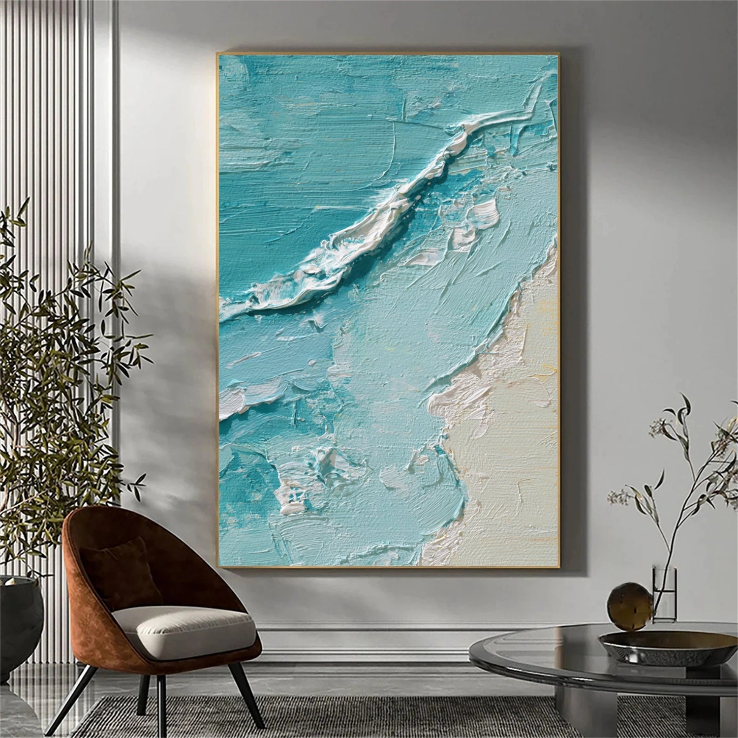 Sea & Sky Abstract Textured Wall Art #MS149
