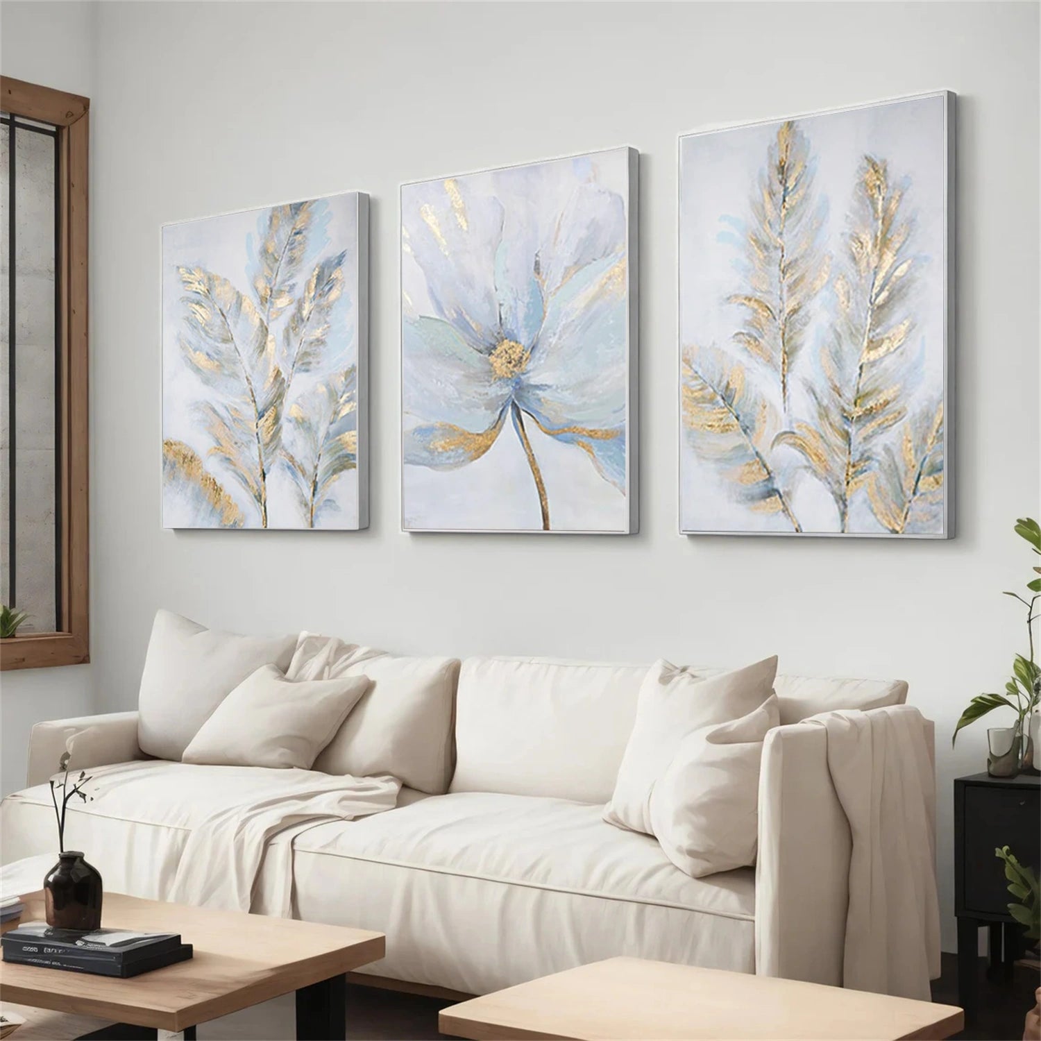 Flower & Tree Abstract Wall Art Set of 3 #ML200