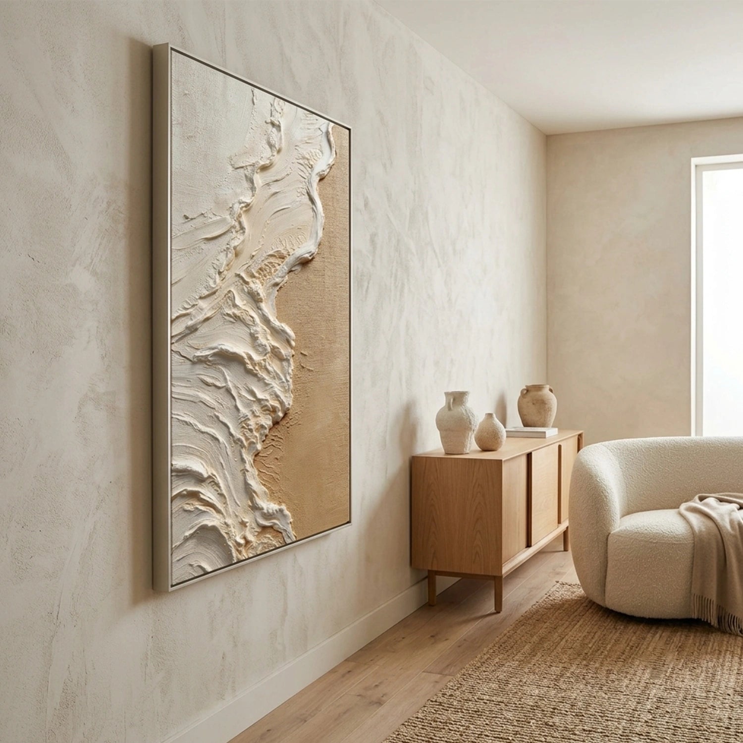 Sea & Sky Abstract Textured Wall Art #MS304