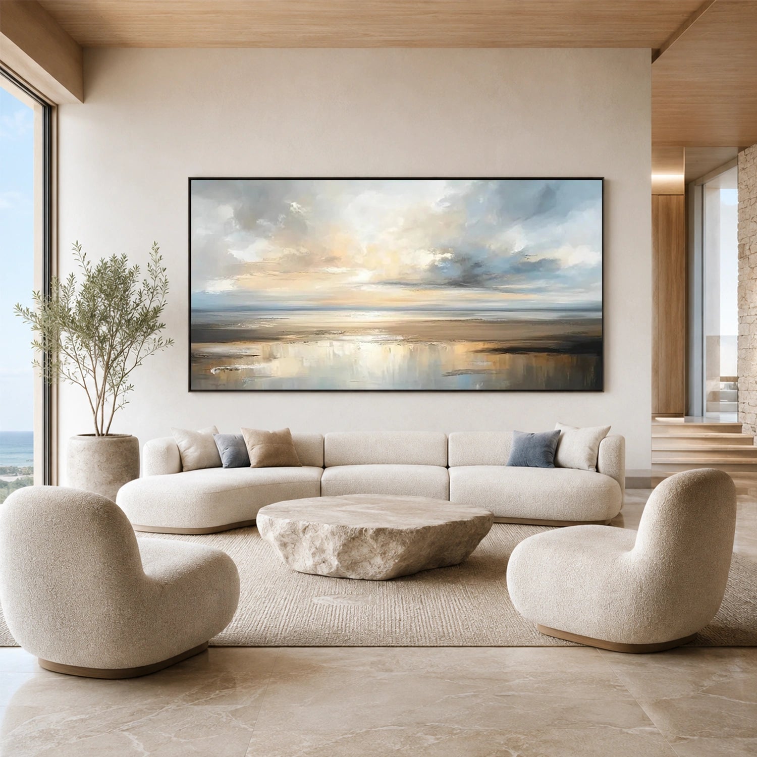 Sea & Sky Abstract Wall Art #MS360