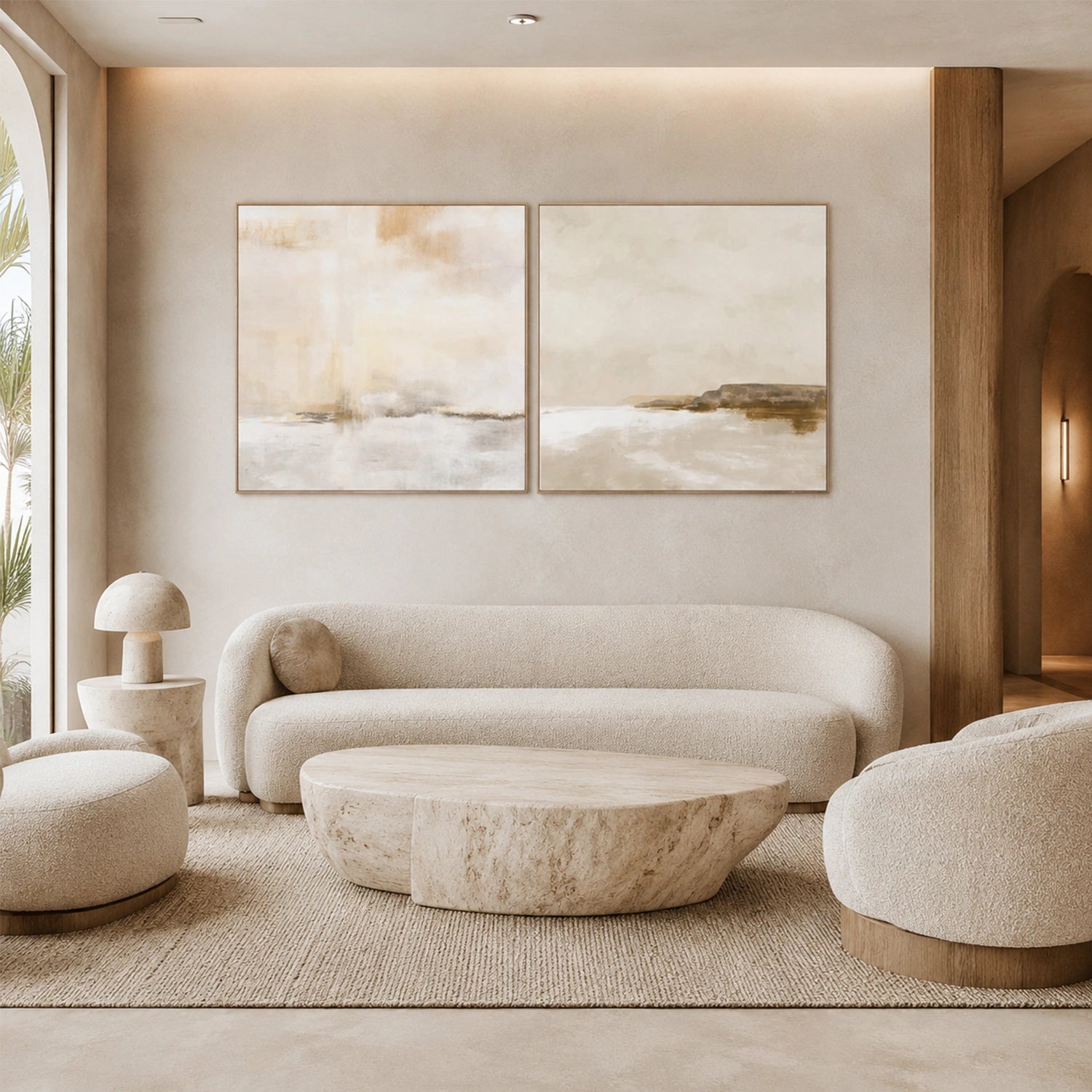 Sea & Sky Abstract Wall Art Set of 2 #MS363
