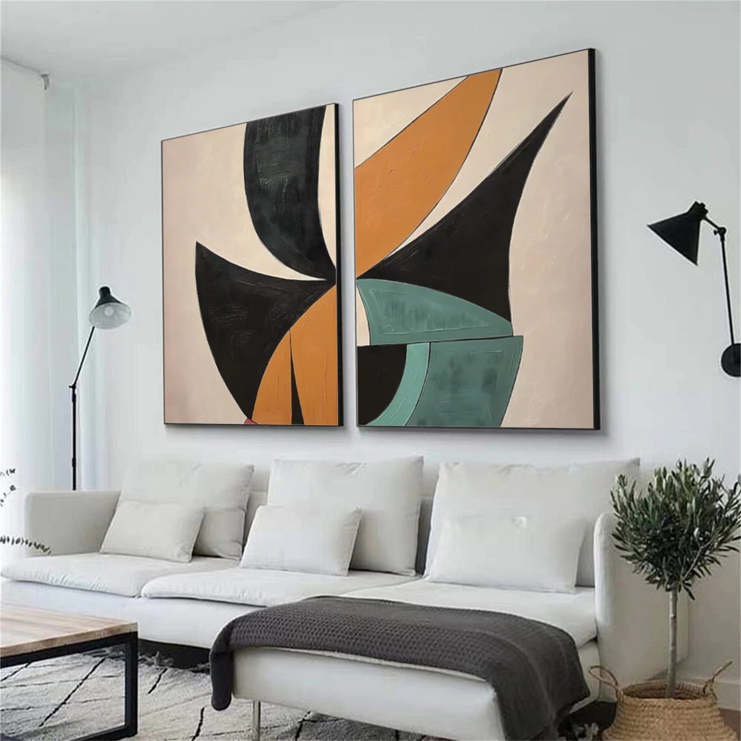 Abstract Canvas Art Set of 2 #WS728