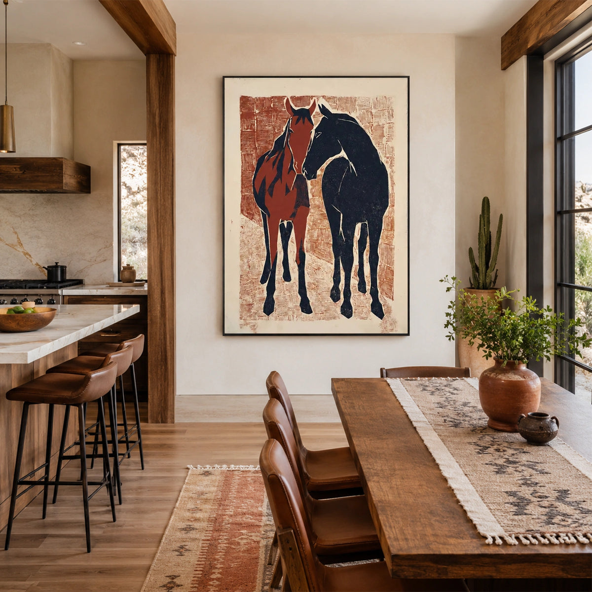 Abstract Animal Horse Wall Art #AL232