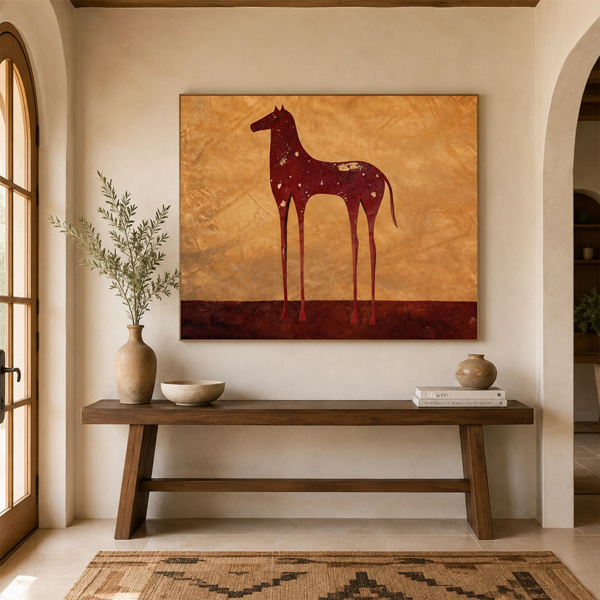 Abstract Animal Horse Wall Art #AL235